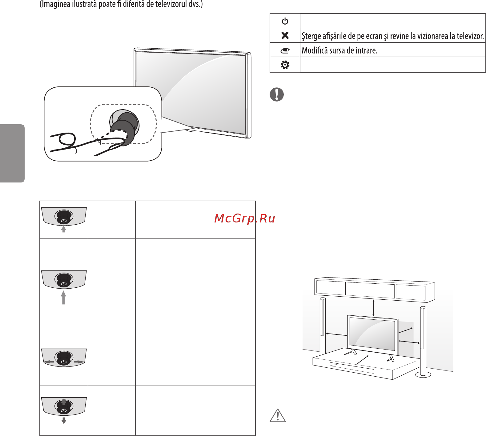 LG 43UF670V [119/149] Montarea pe o masă
