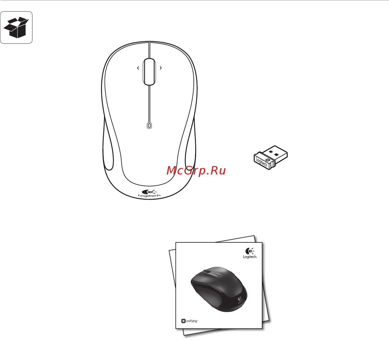 Logitech Wireless Mouse M325 Celebration White-Blue USB Инструкция по эксплуатации онлайн [2/36] 173706