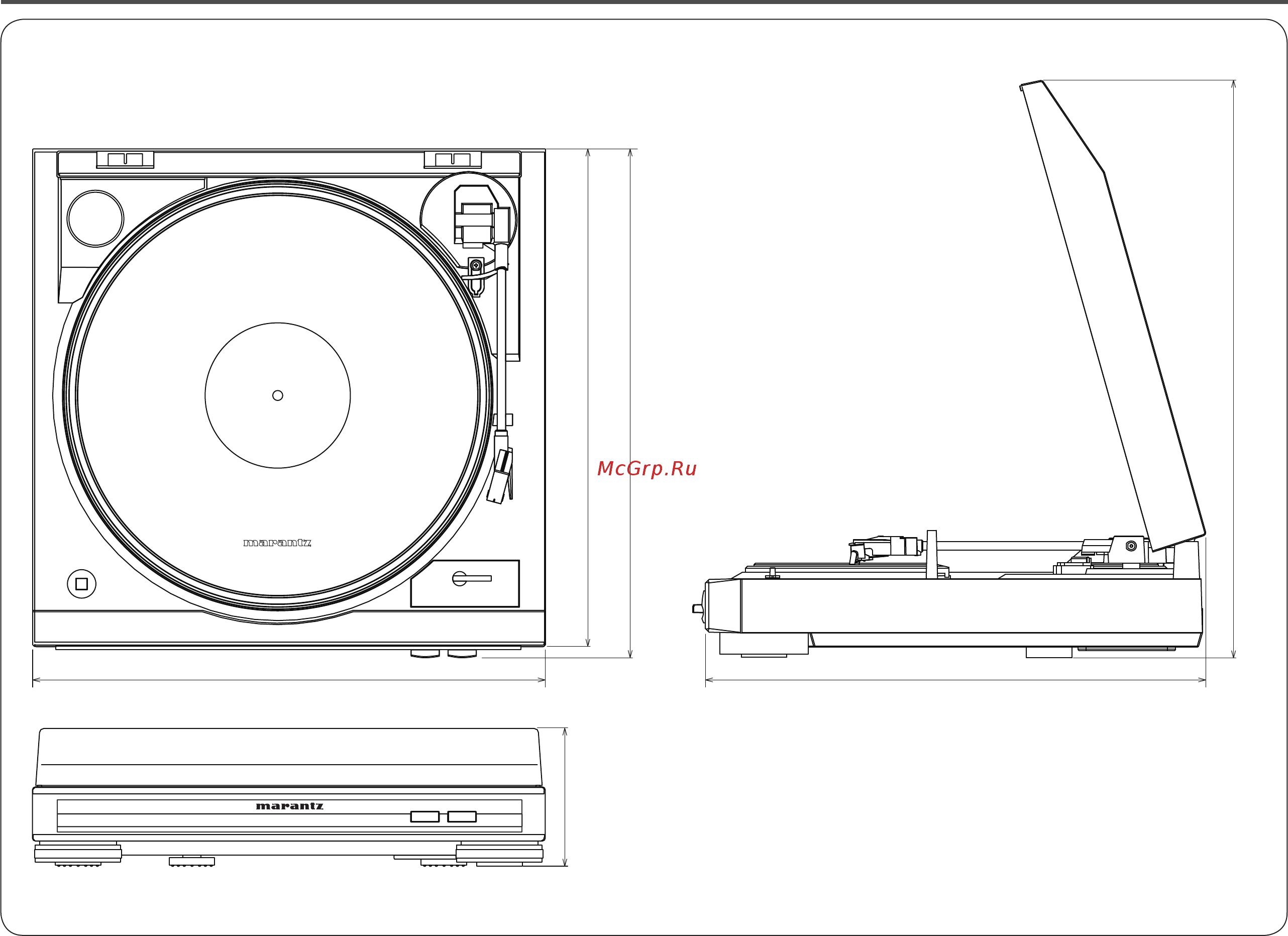 Marantz TT5005 [11/12] Dimensions abmessungen dimensions dimensioni dimensions dimensies mått размеры wymiary