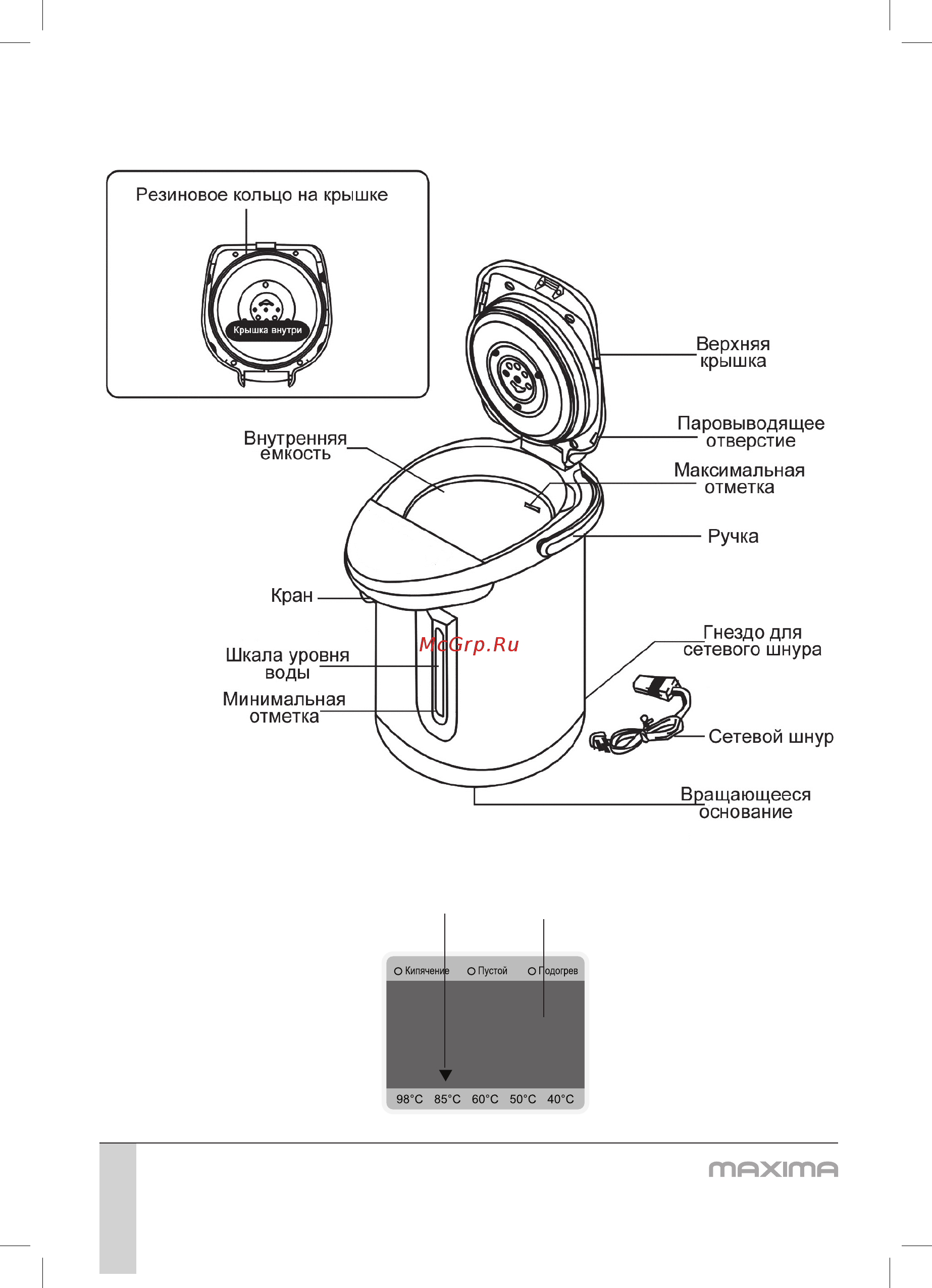 Maxima MТP-M058D [4/20] Описание прибора