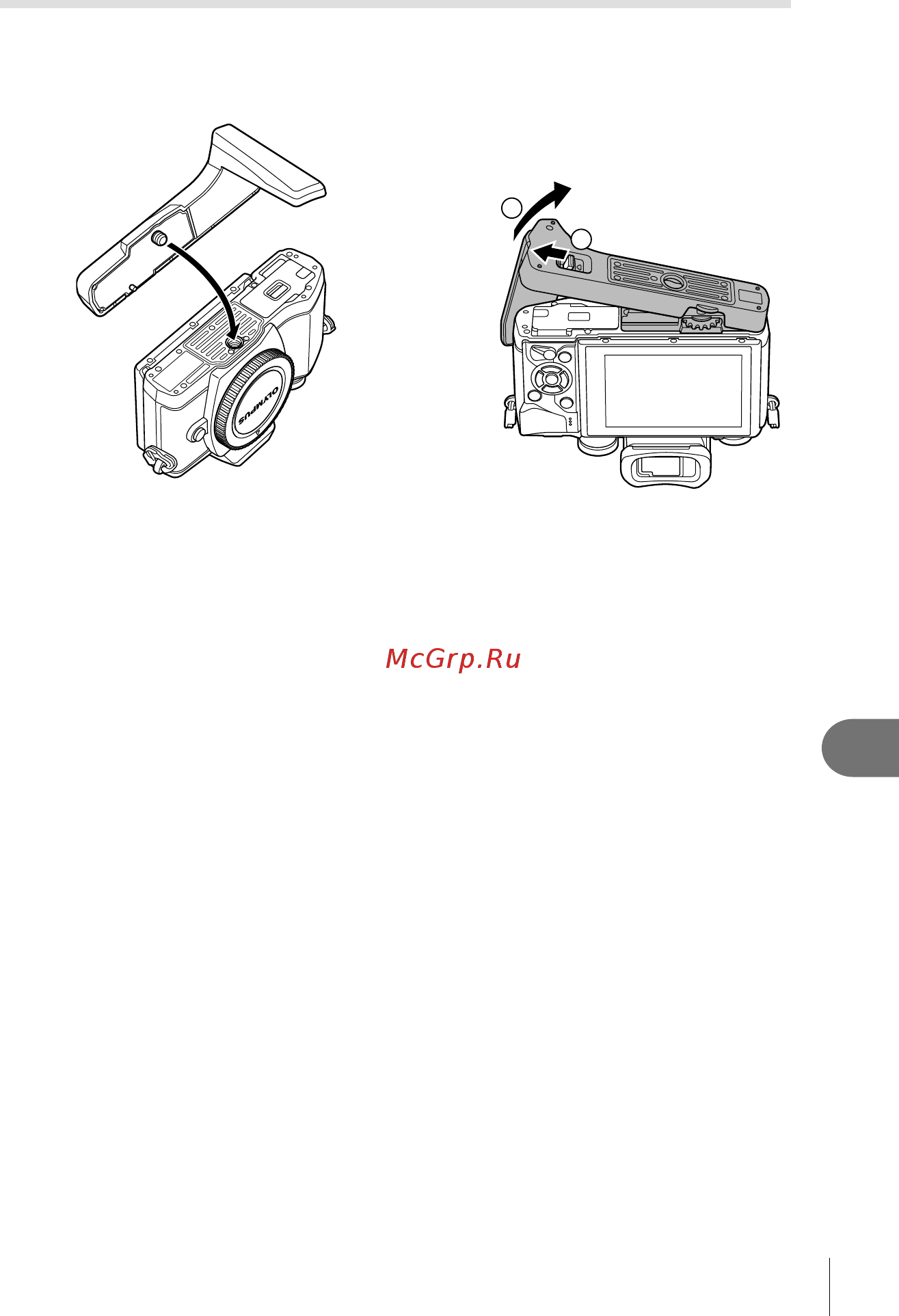 Olympus OM-D E-M10 Double Zoom Kit [129/158] Рукоятка фотоаппарата ecg 1