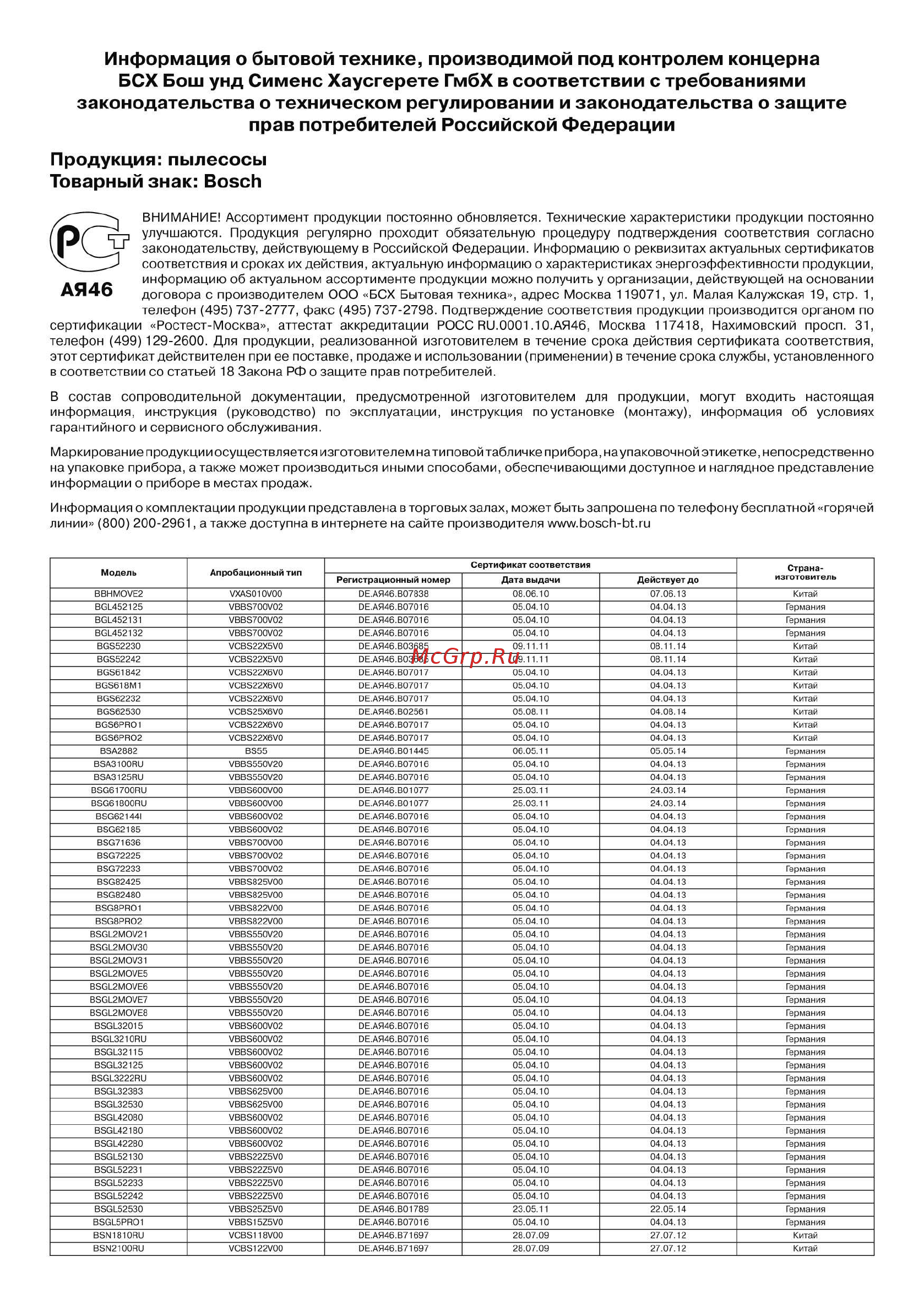 Bosch BSD 3000 [80/87] Бсх бош унд сименс хаусгерете гмбх в соответствии с требованиями