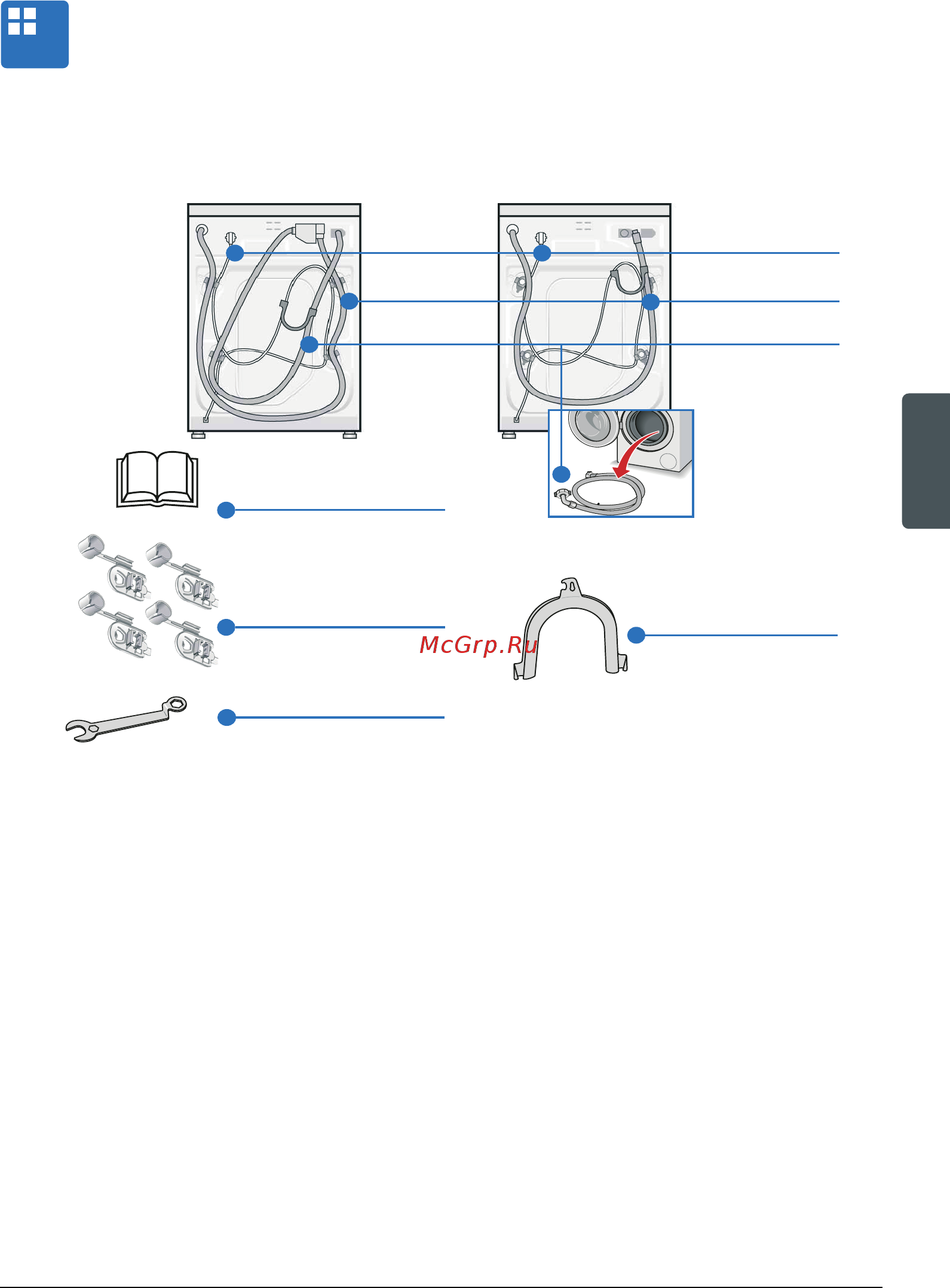 Bosch Home Professional WAY 24740 OE [45/64] Комплект поставки