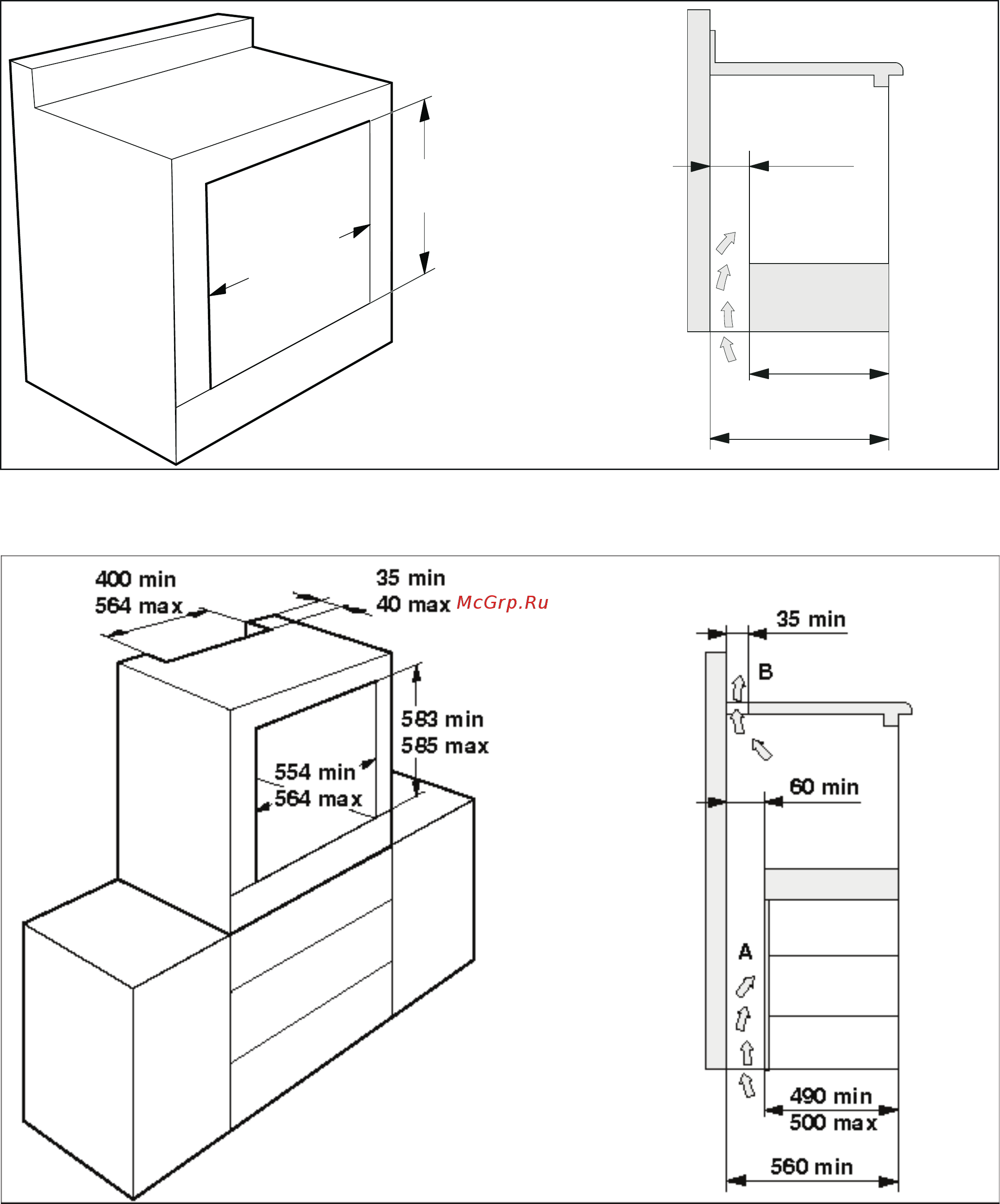 Bosch HBN6EI231 [19/24] Монтаж прибора