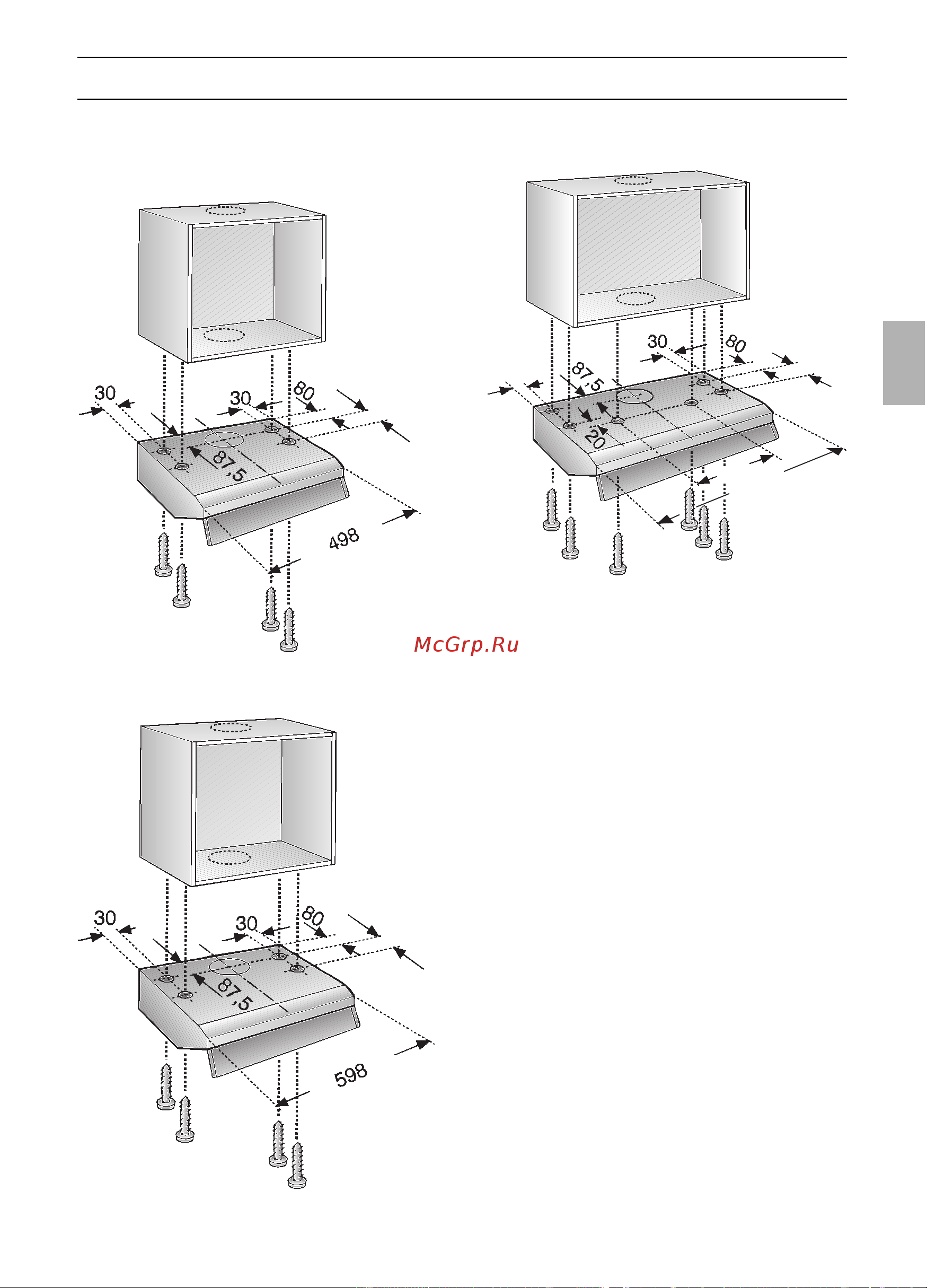 Bosch DHU 635 D [27/108] Fitting the extractor hood