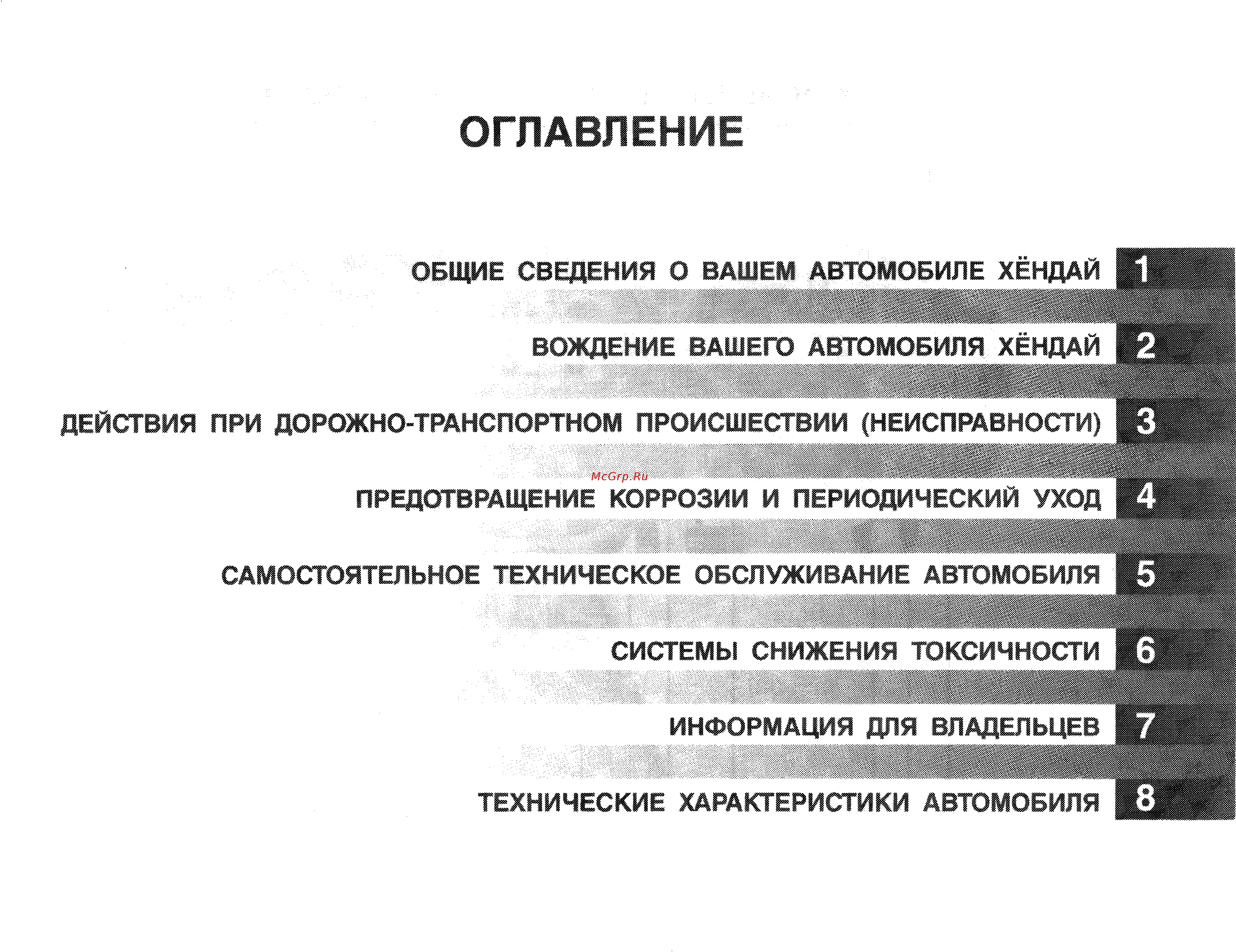 Hyundai SantaFe New [7/303] Оглавление