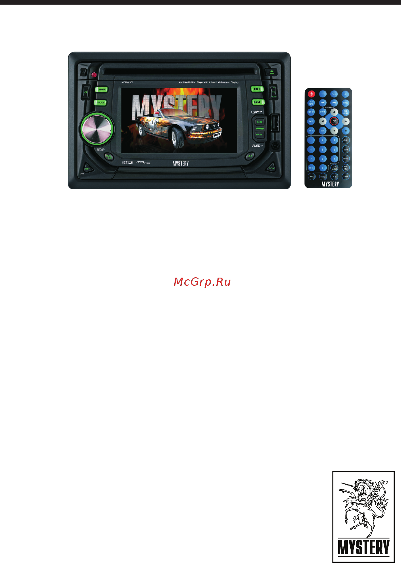 Mystery MDD-4300 Инструкция по эксплуатации онлайн