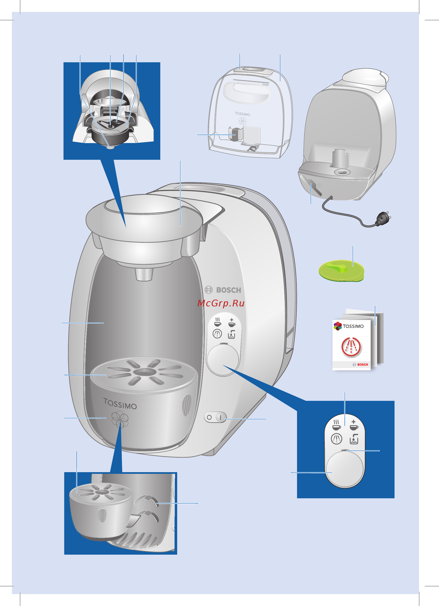 Bosch Tassimo TAS2001EE Инструкция по эксплуатации онлайн [3/102] 4086