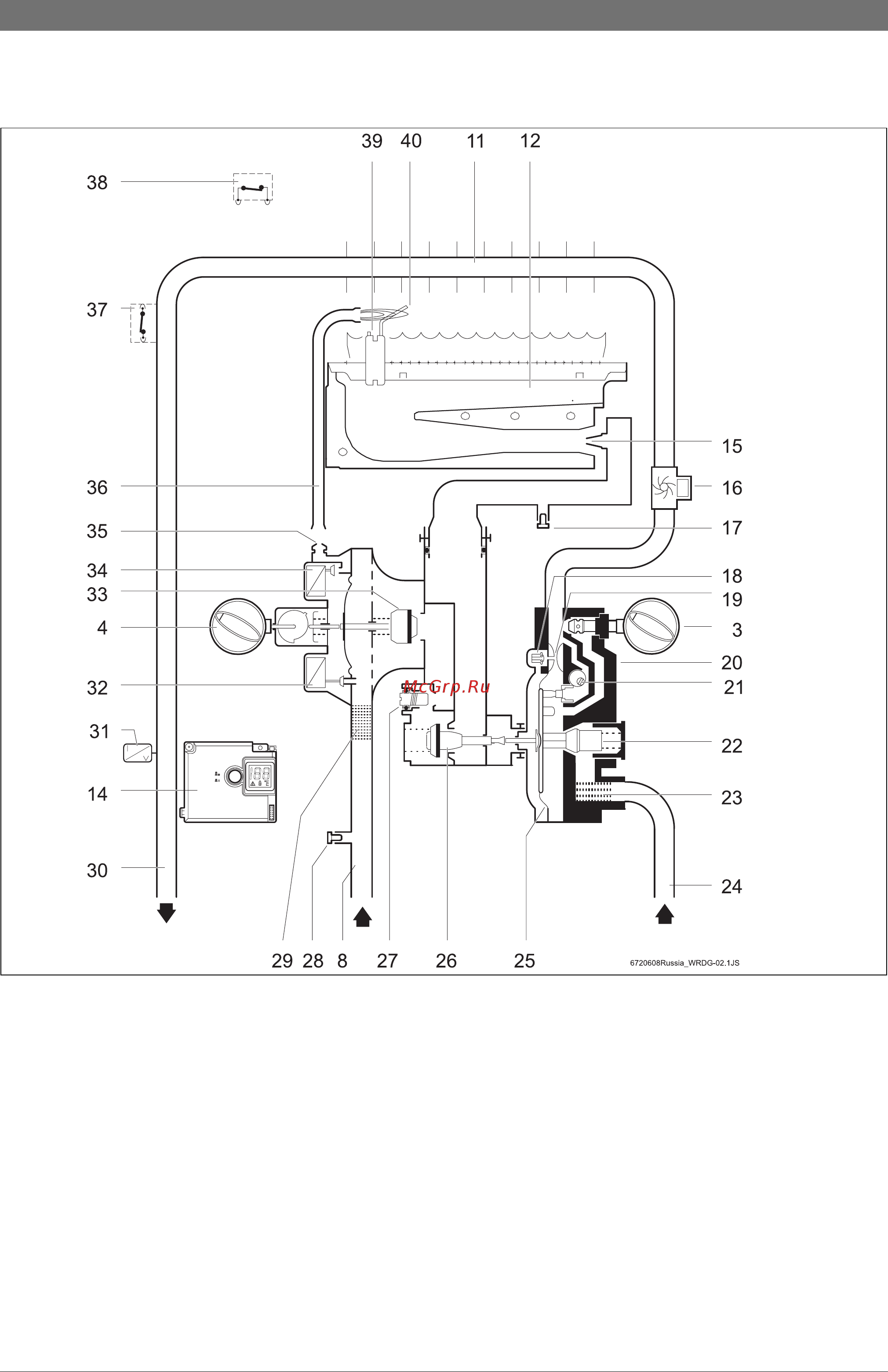 Bosch GWH 15-2 COD H [6/23] Функциональная схема