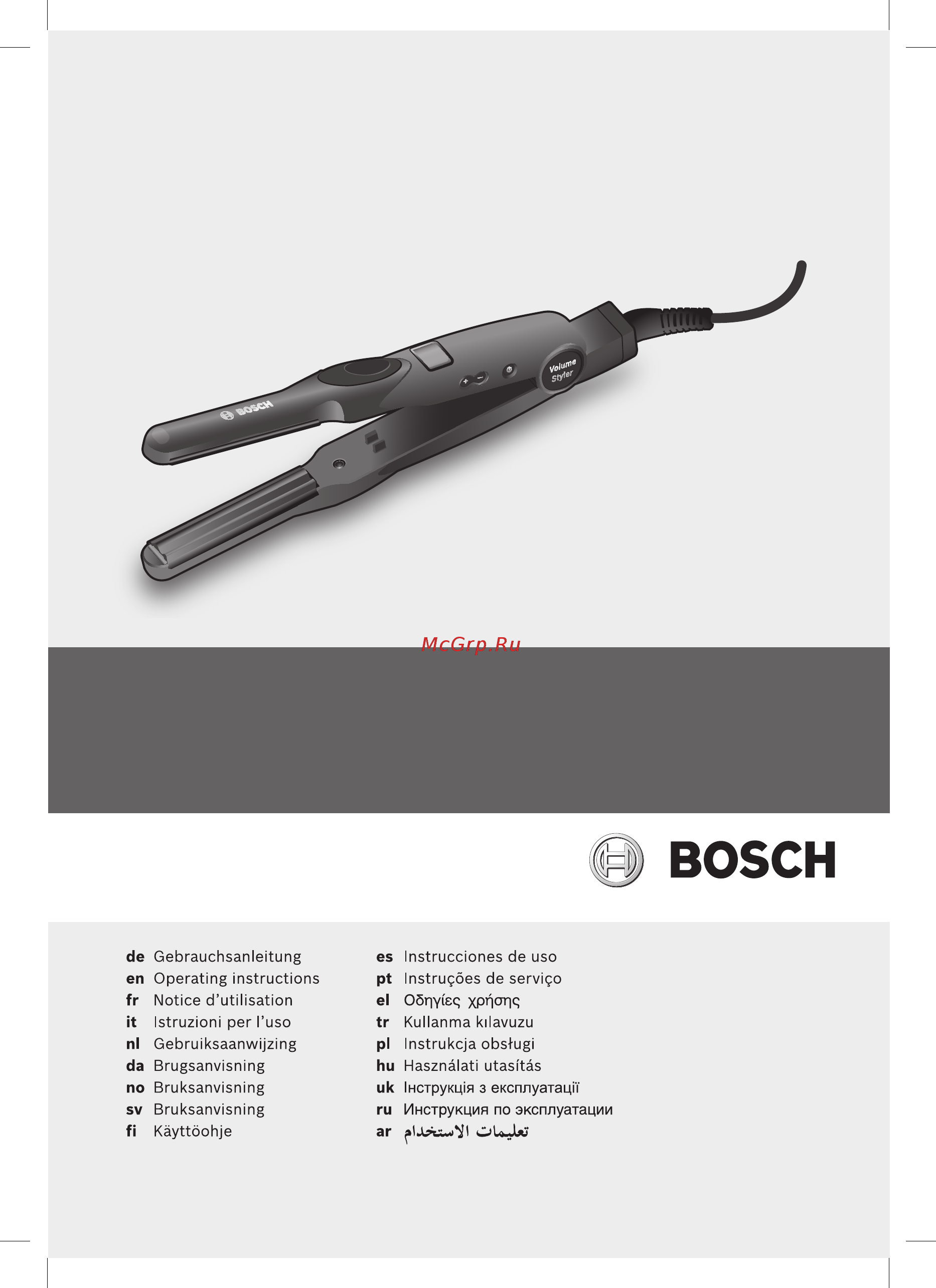 Bosch PHS 9590 ProSalon Инструкция по эксплуатации онлайн