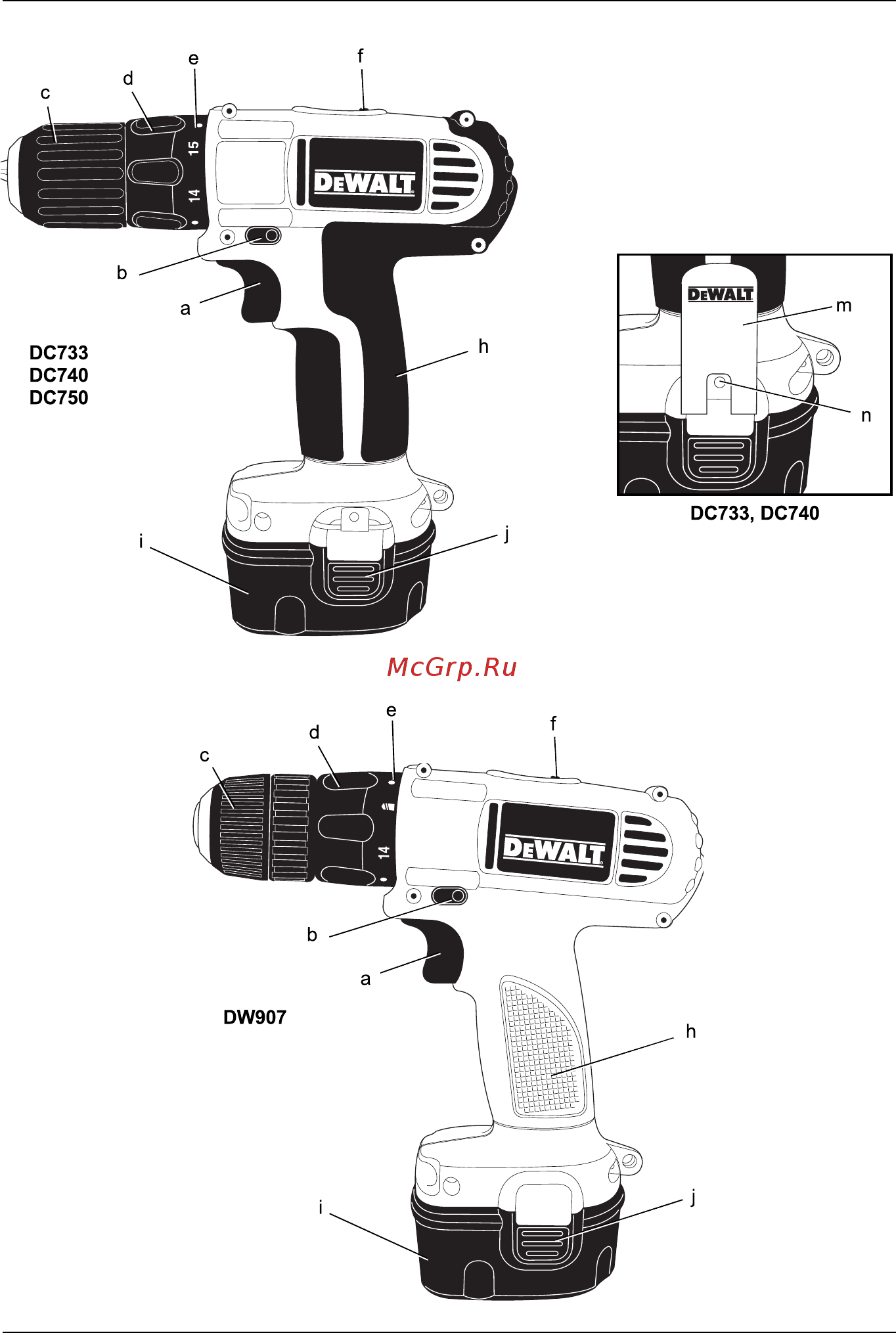 Dewalt DC750KA Инструкция по эксплуатации онлайн [2/28] 5105