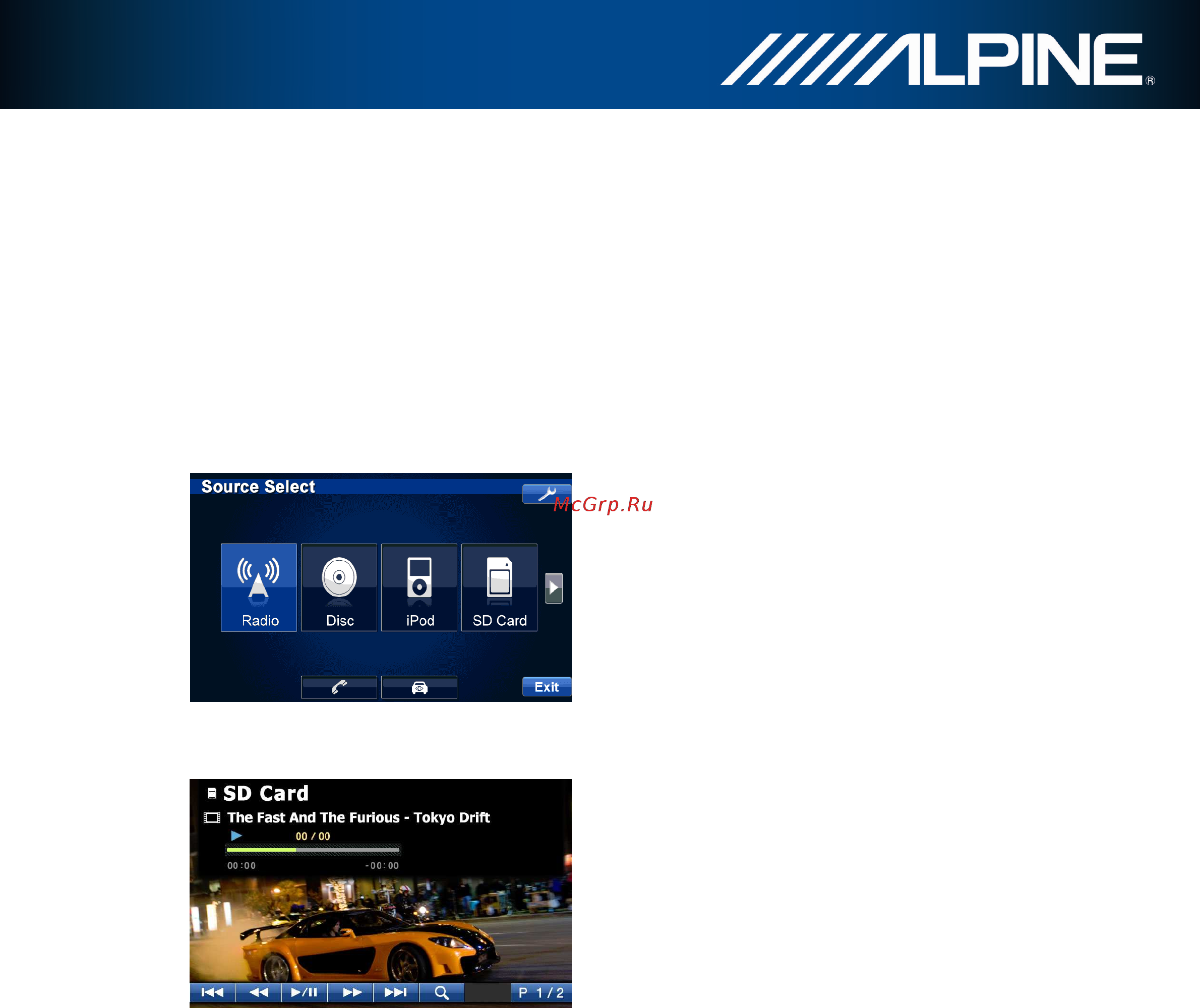 Alpine INA-W910R Инструкция по эксплуатации онлайн [2/4] 5989