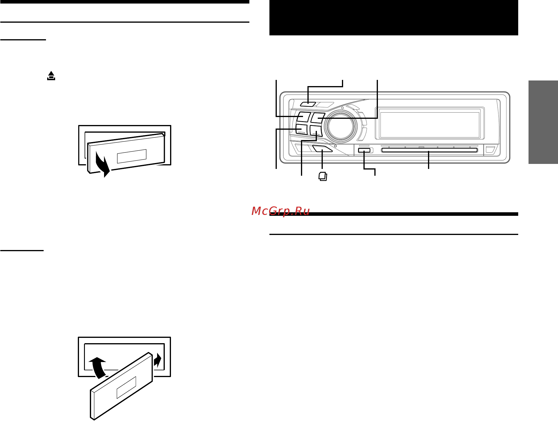 Alpine DVA-9965R [10/76] Detaching and attaching the front panel
