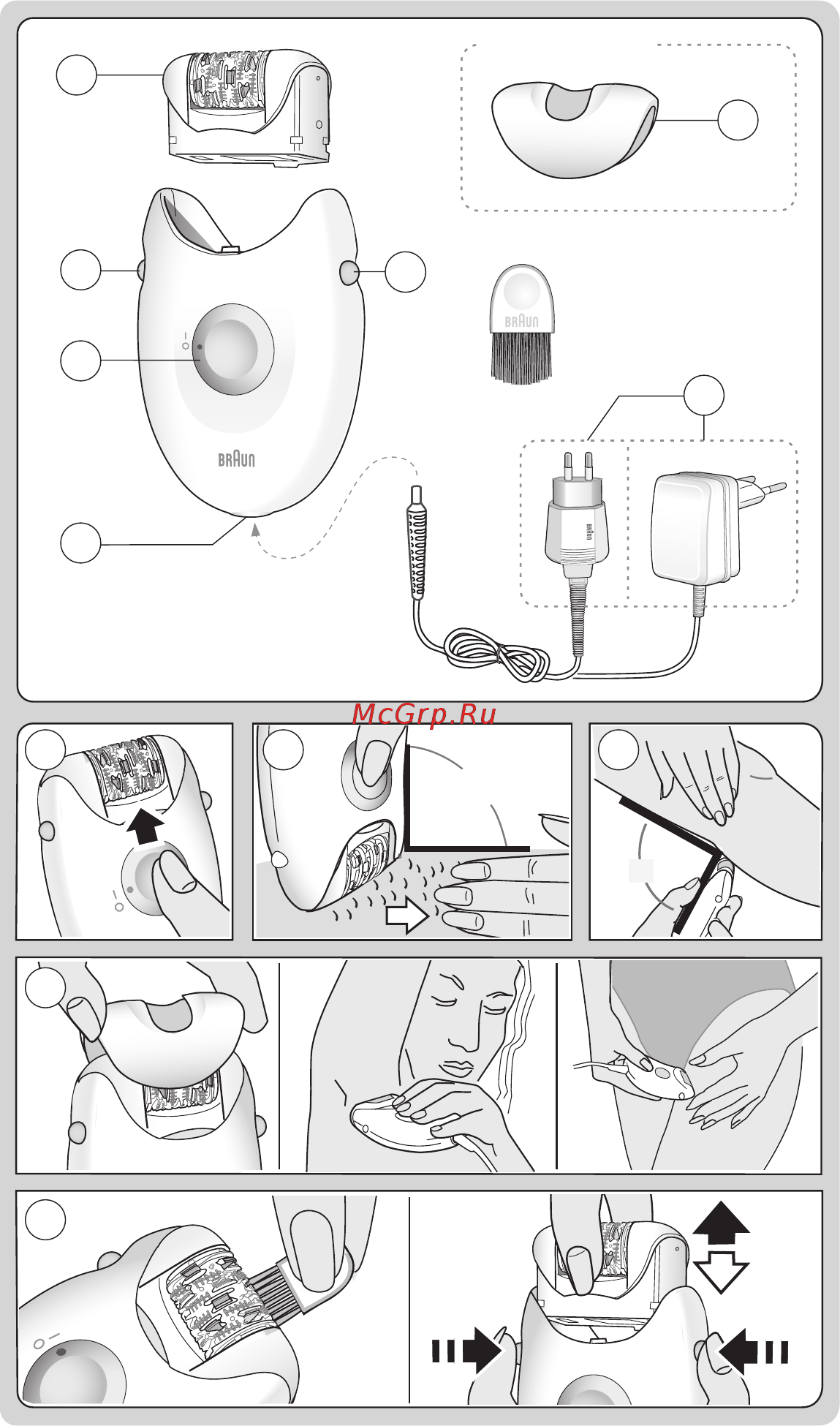 Braun SE 1370 Silk-epil 1 Инструкция по эксплуатации онлайн [2/17] 796160