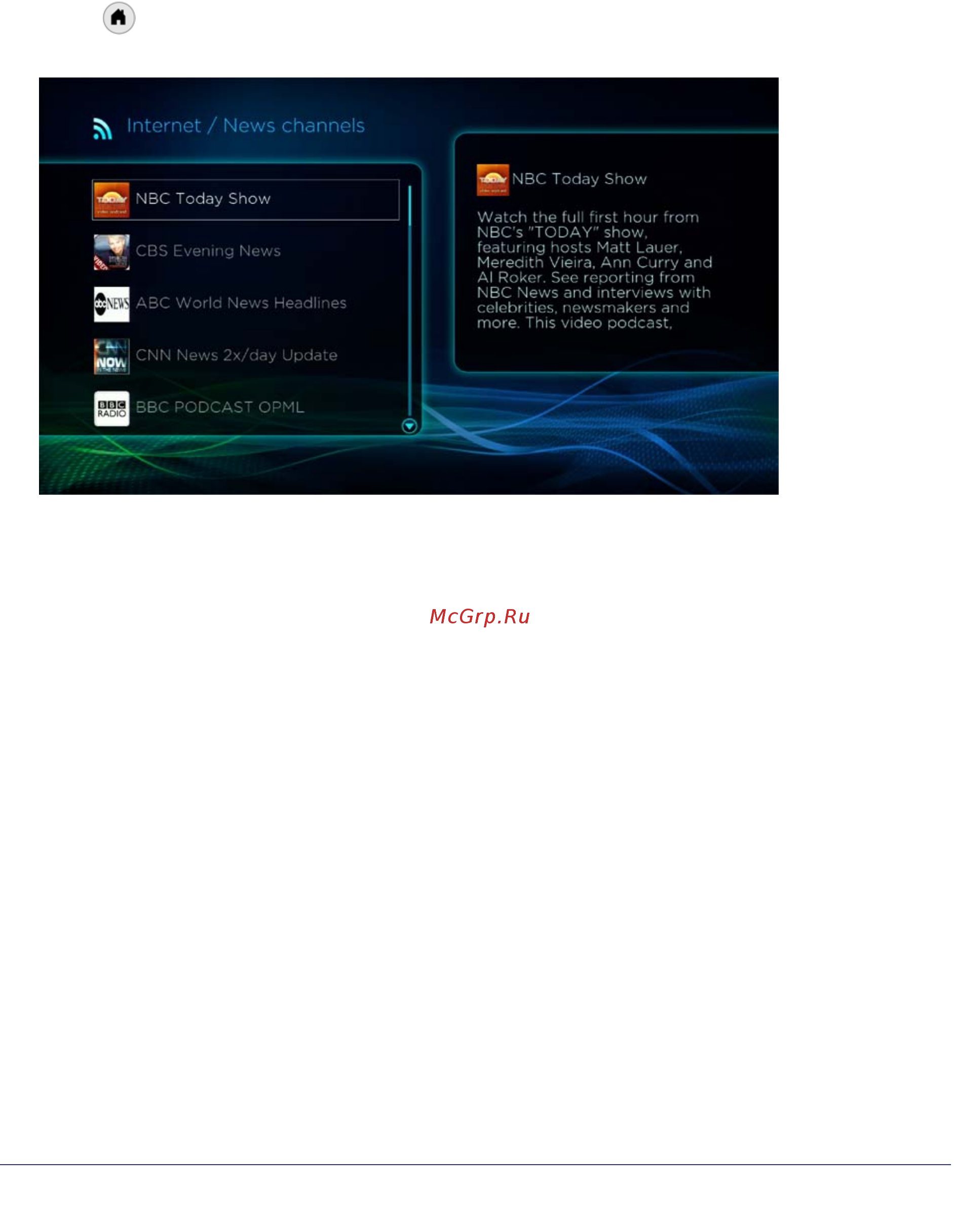 Netgear NTV550 [32/71] Internet news channels