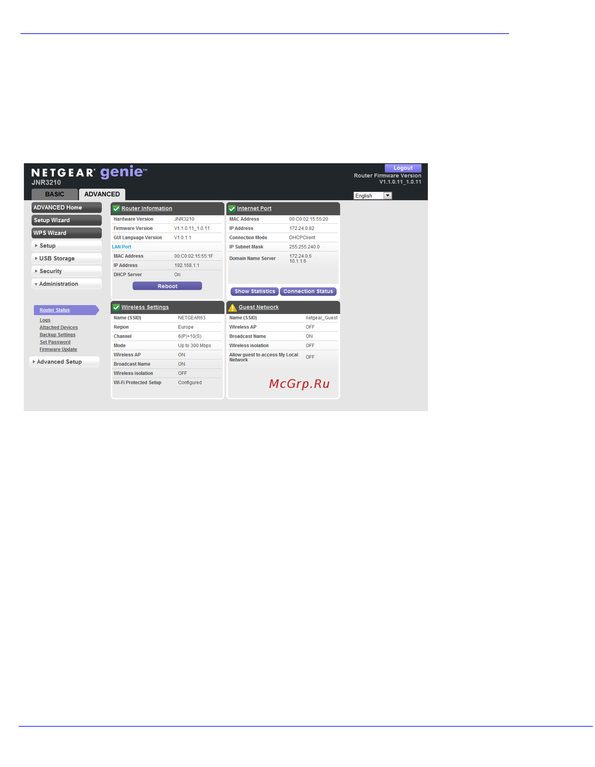Netgear JNR3210 [30/122] Genie advanced home
