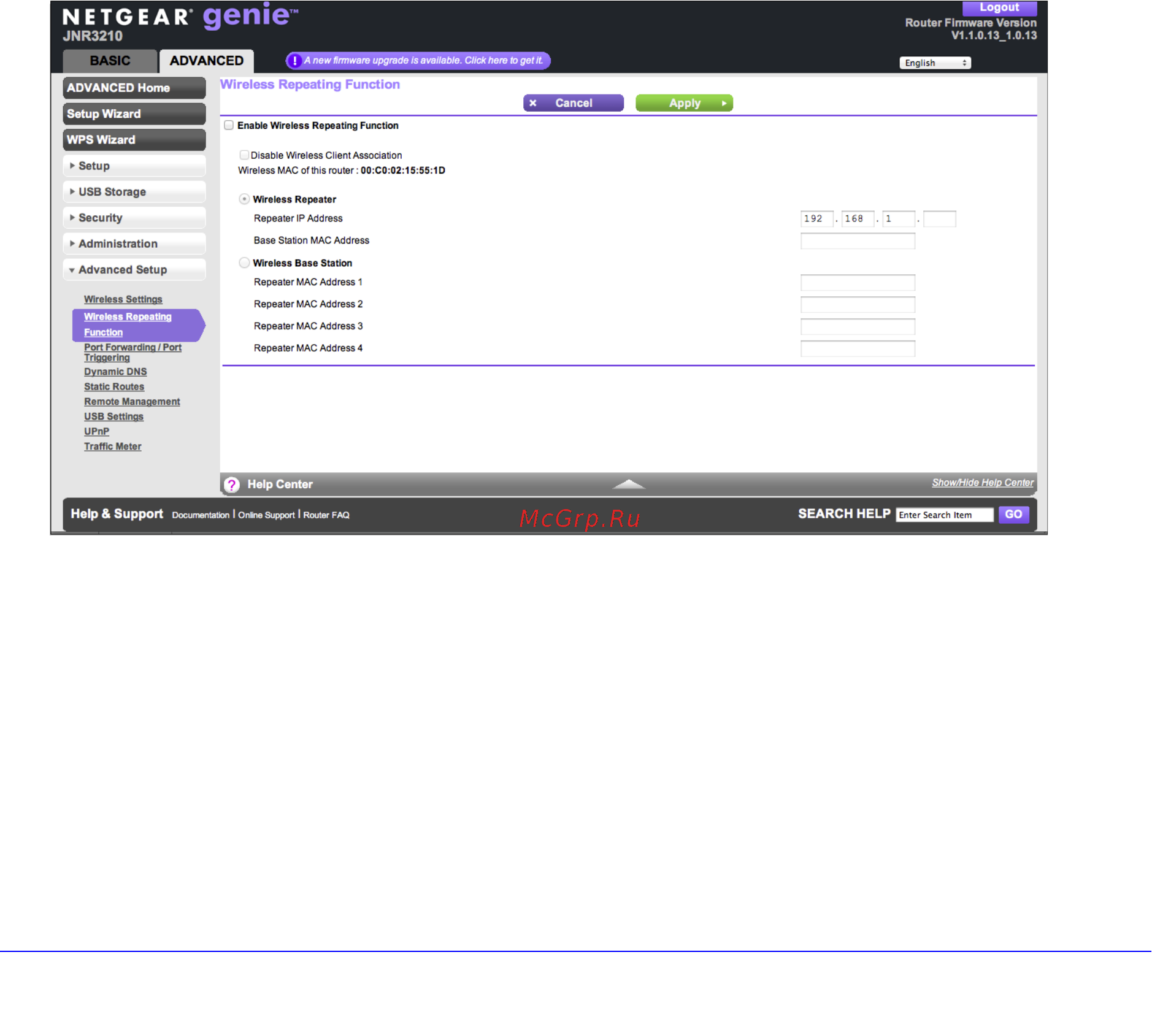 Netgear JNR3210 [83/122] Wireless repeating function