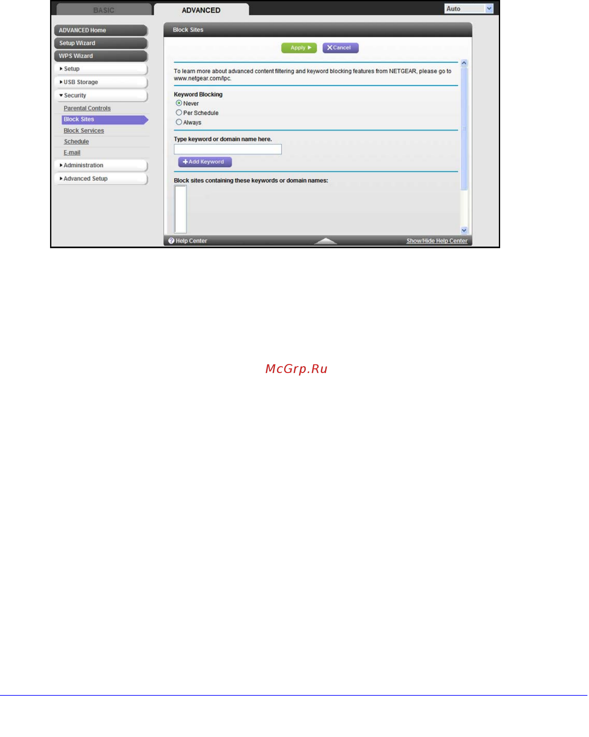 Netgear WNDR4500 [64/132] Keyword blocking of http traffic