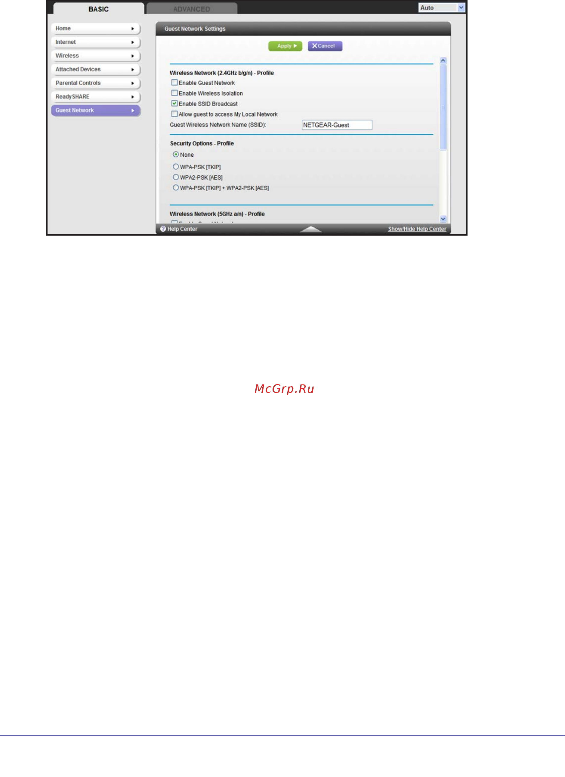 Netgear R6300 [29/127] Guest network wireless security options