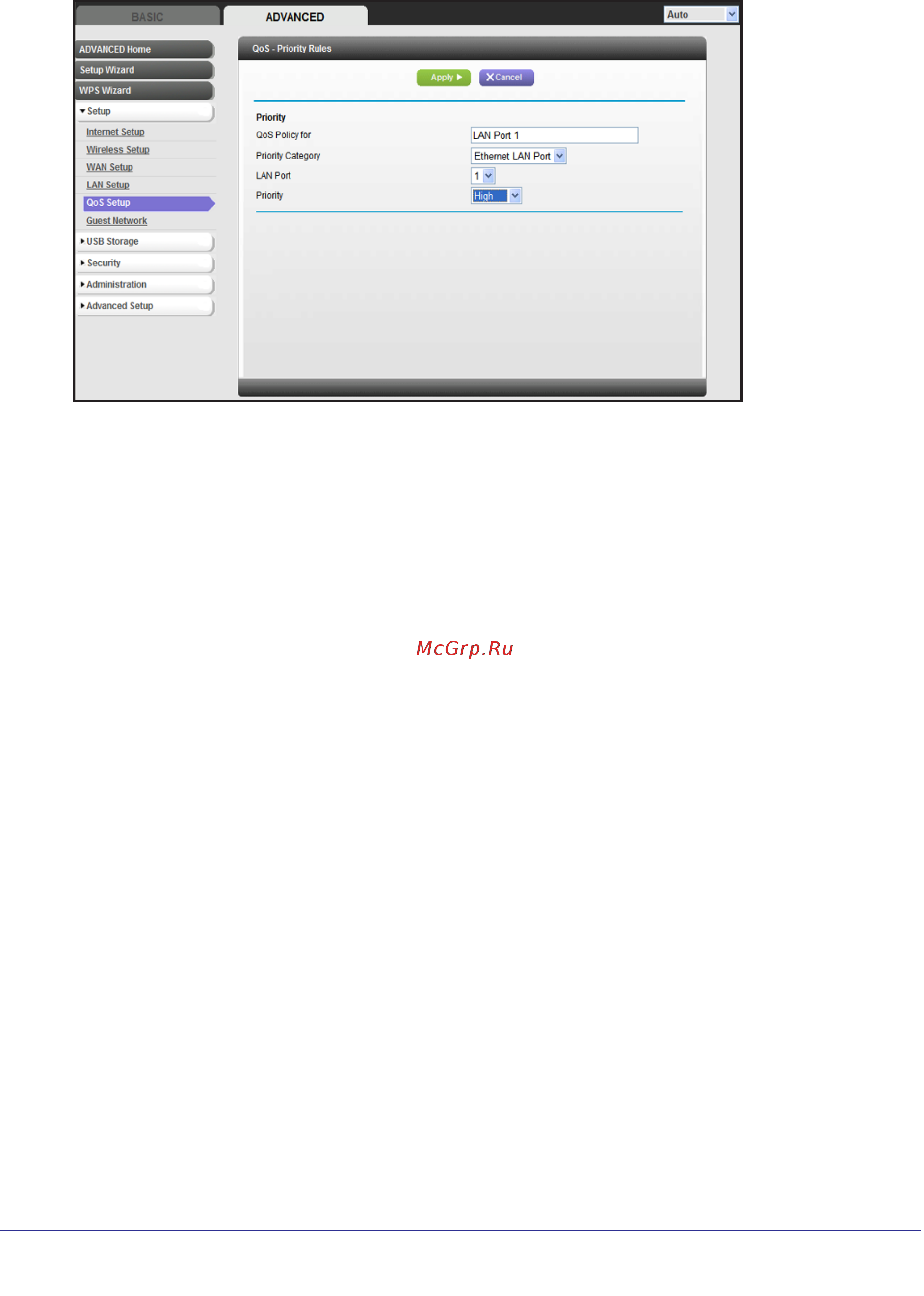 Netgear R6300 [44/127] Qos for a mac address
