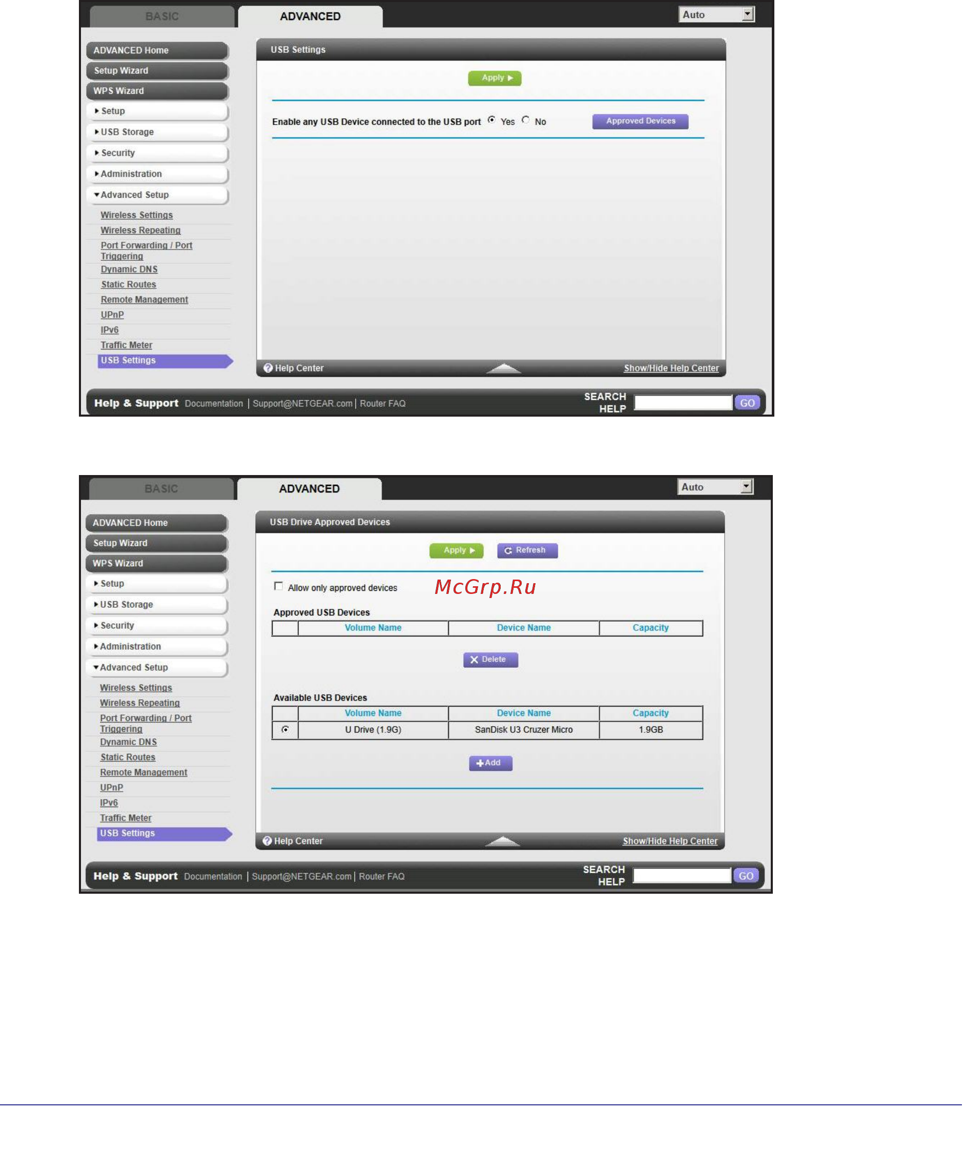 Netgear R6300 [54/127] Specify approved usb devices