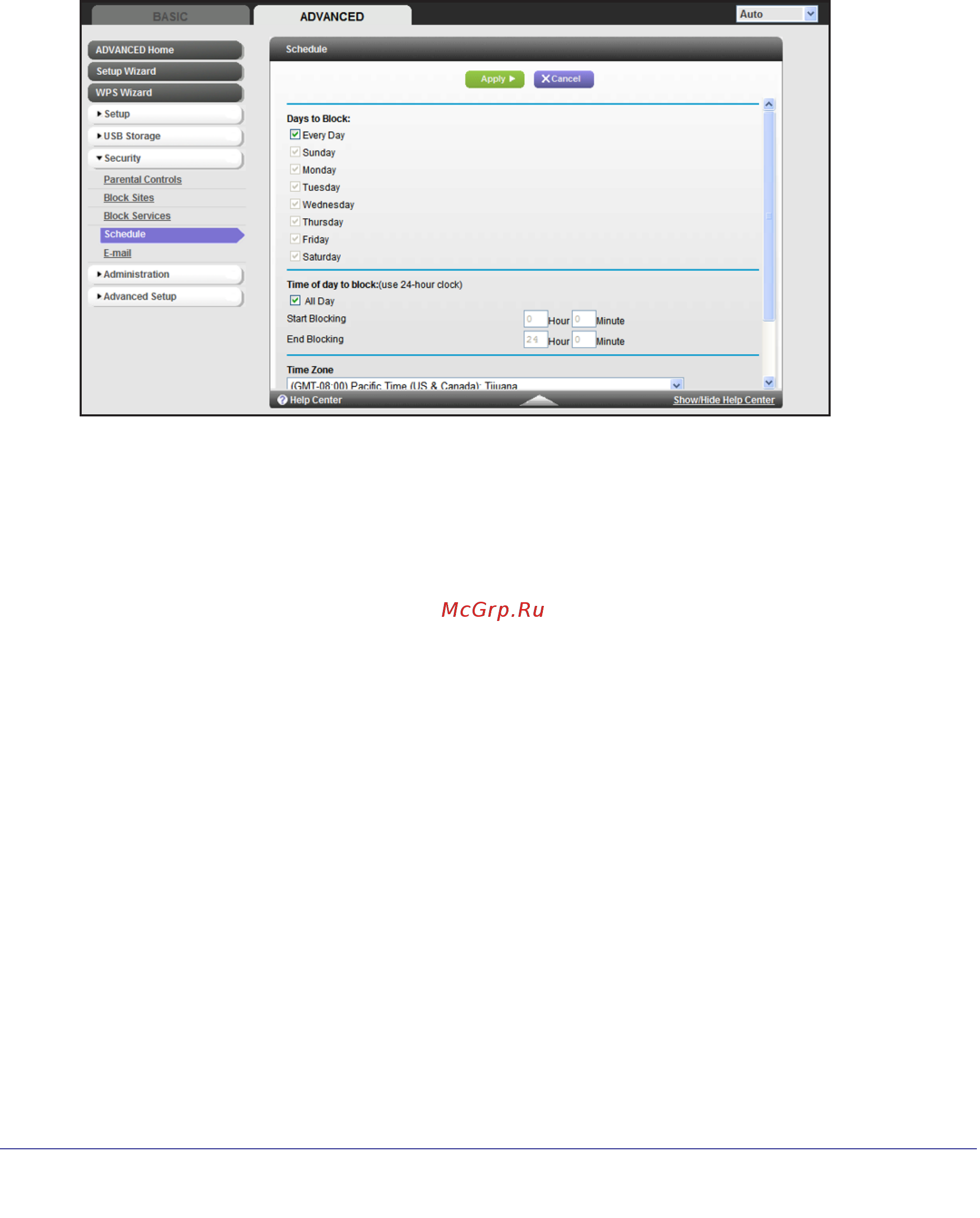 Netgear R6300 [68/127] Schedule blocking