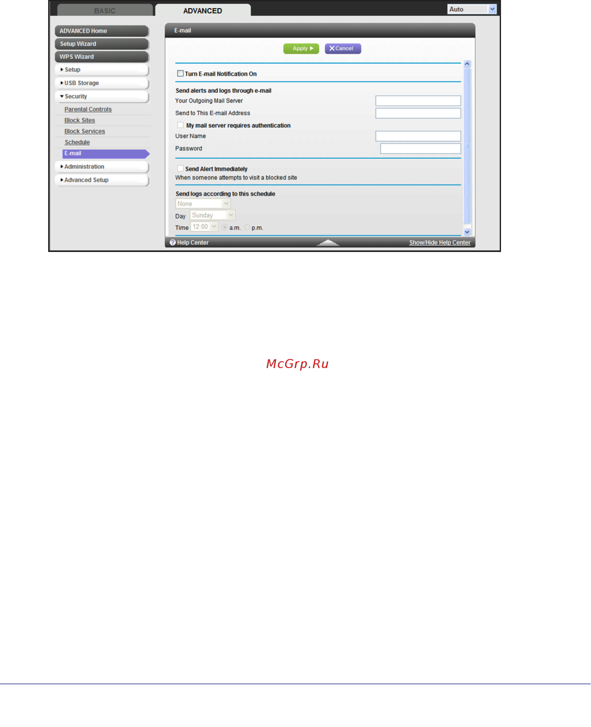 Netgear R6300 [69/127] Security event email notifications