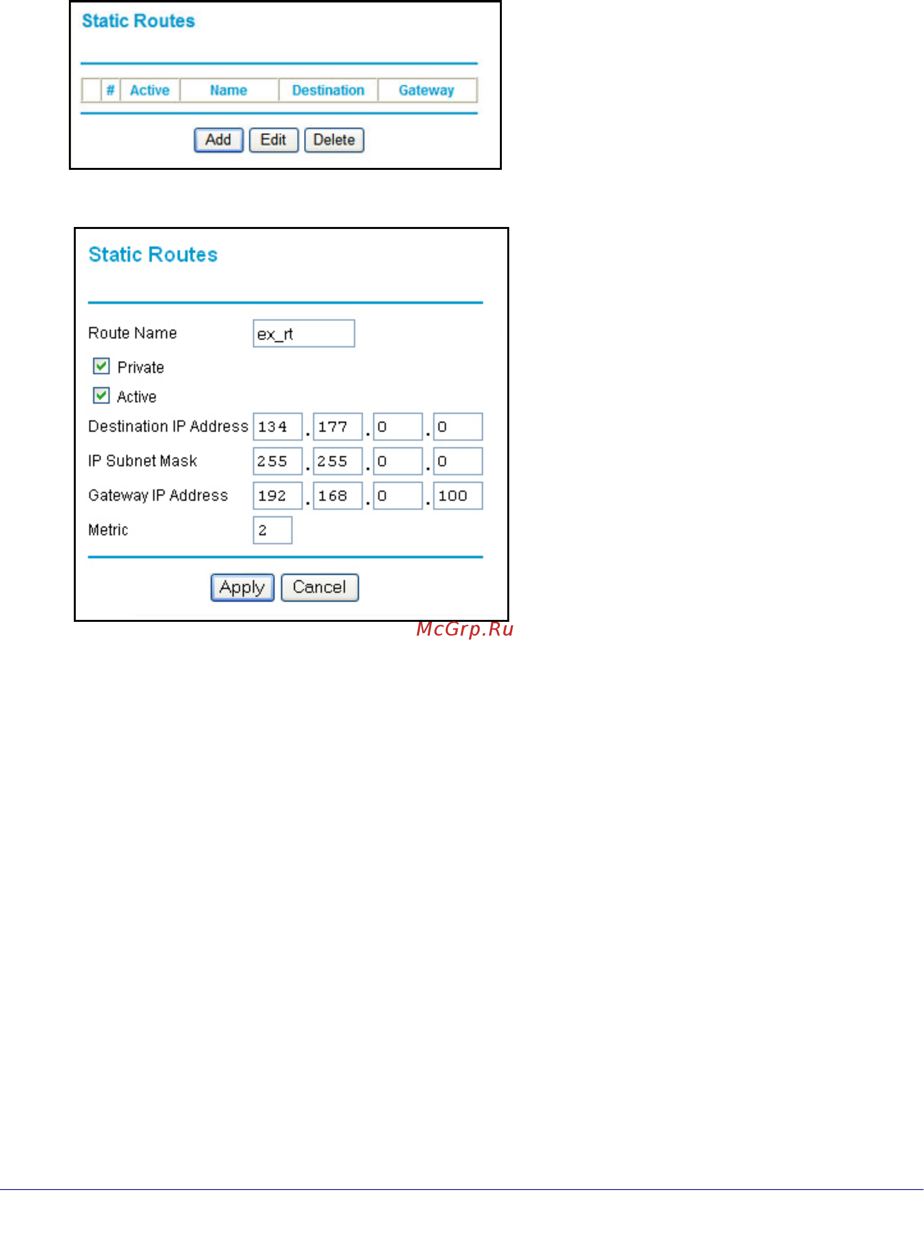 Netgear WNDR4000 [79/104] Add a static route