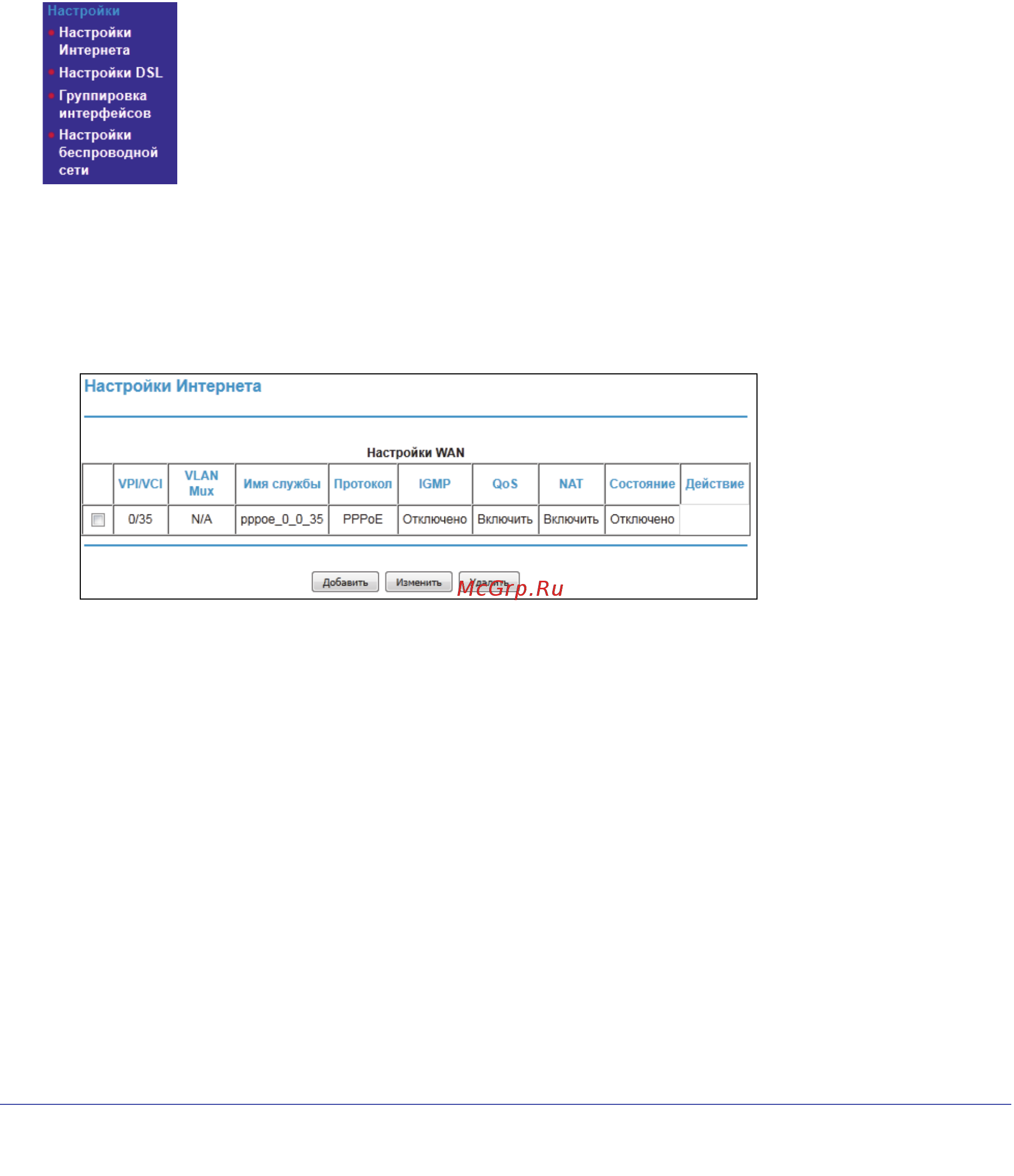 Netgear JDGN1000 [22/68] Настройки интернета
