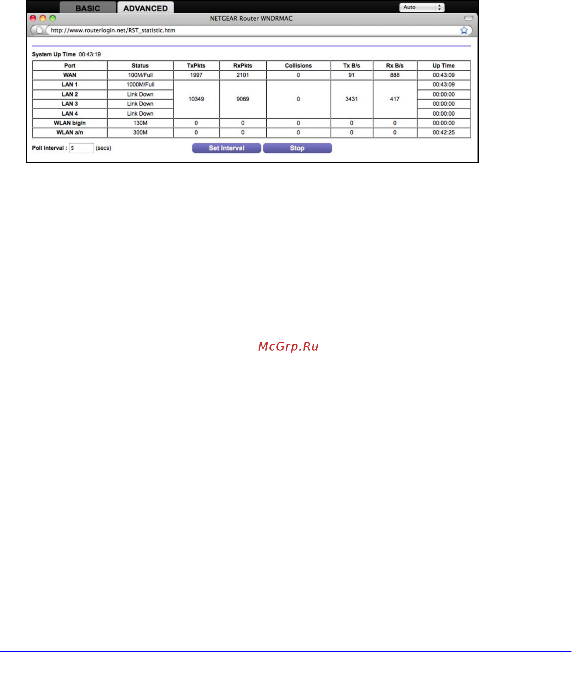 Netgear WNR3500L [64/114] Statistics button
