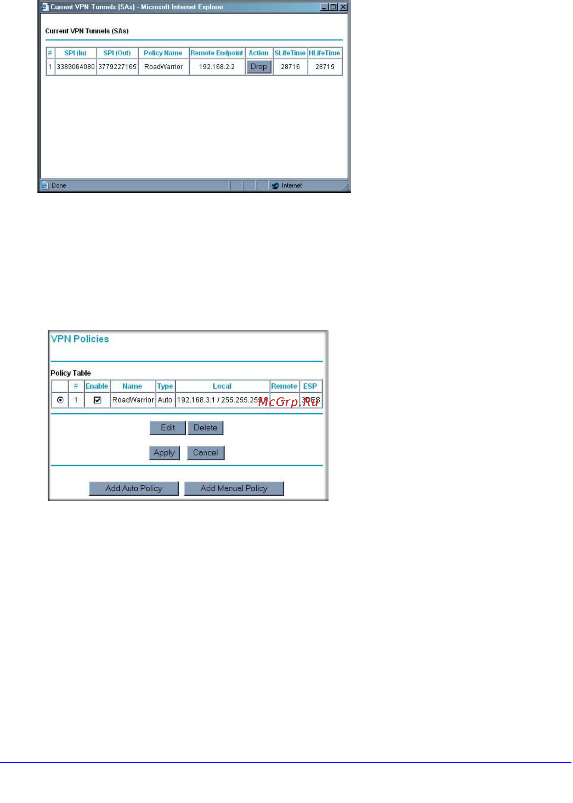 Netgear DGND3300 [100/174] Delete a vpn tunnel