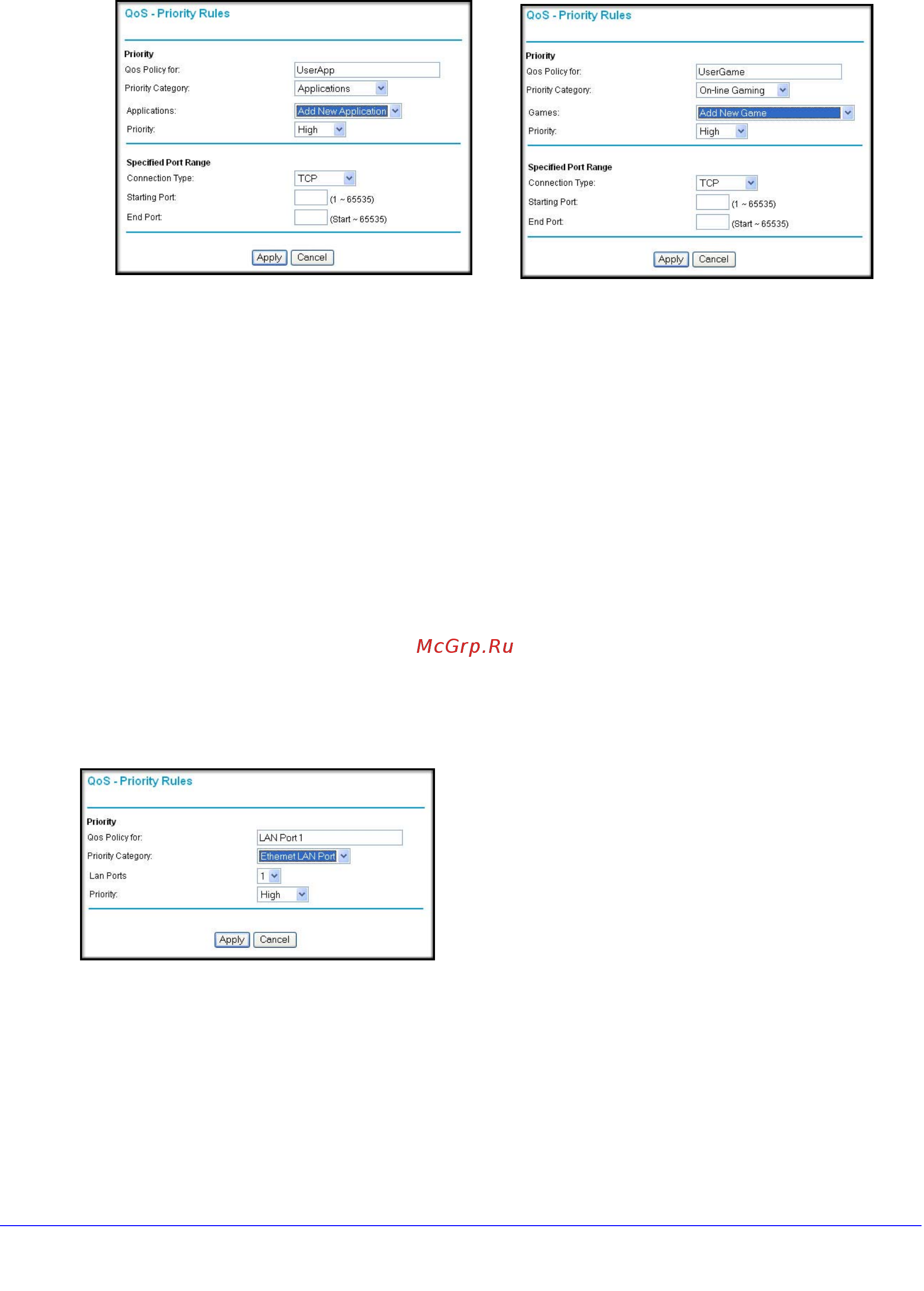 Netgear DGND3300 [120/174] Qos for a router lan port