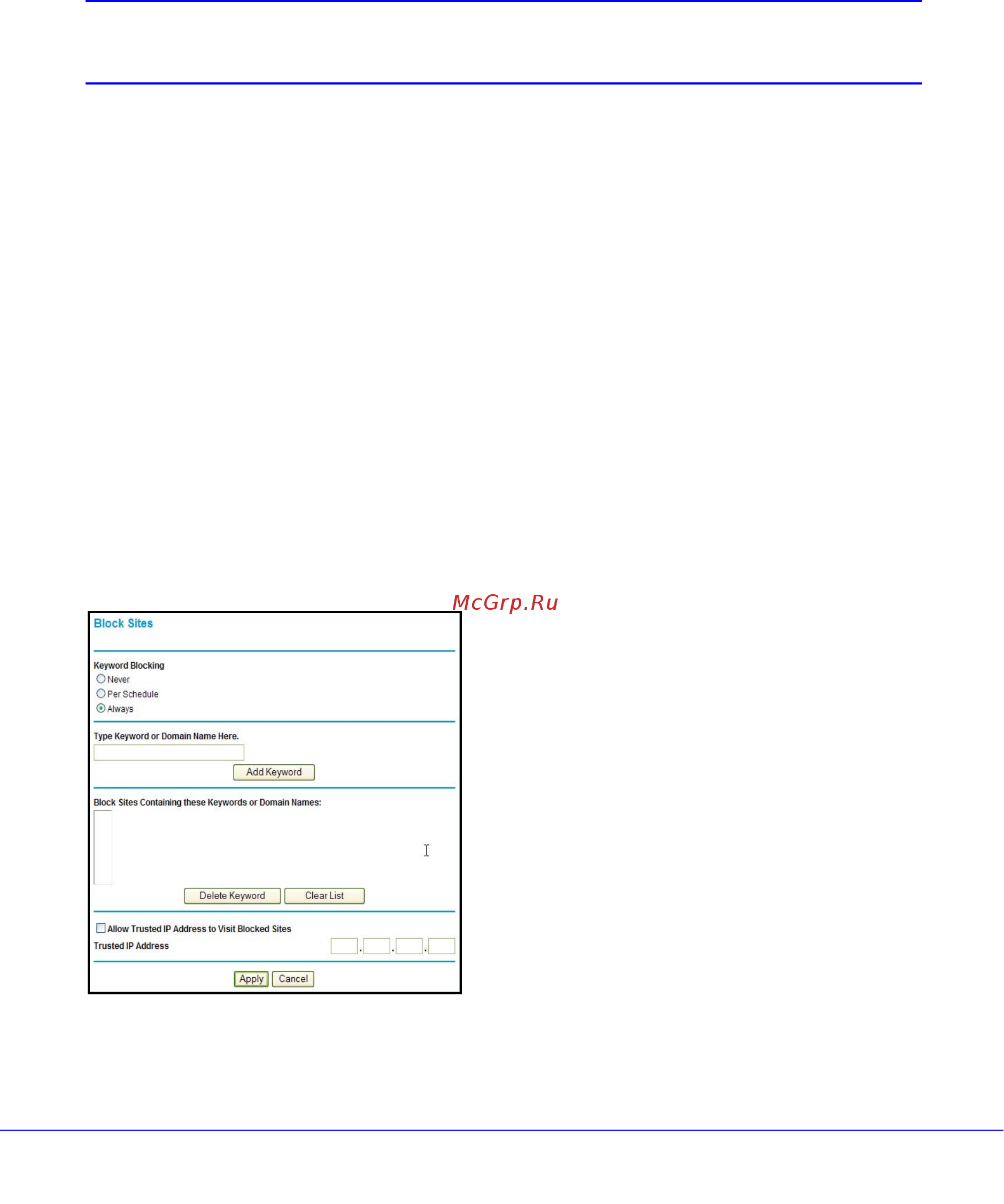 Netgear DGND3300 [37/174] Block access to internet sites