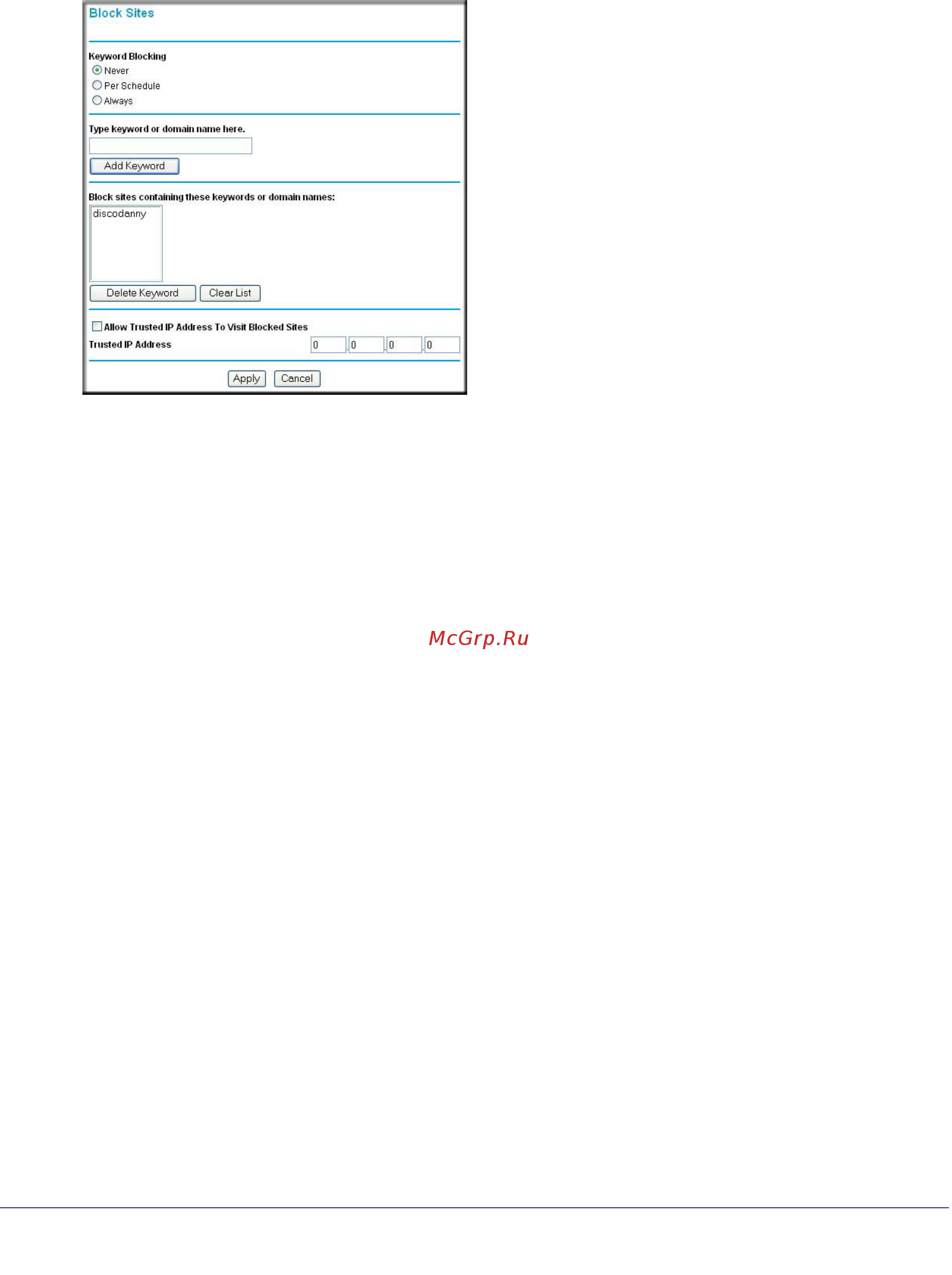Netgear WNR1000 [42/112] Blocking access to internet services