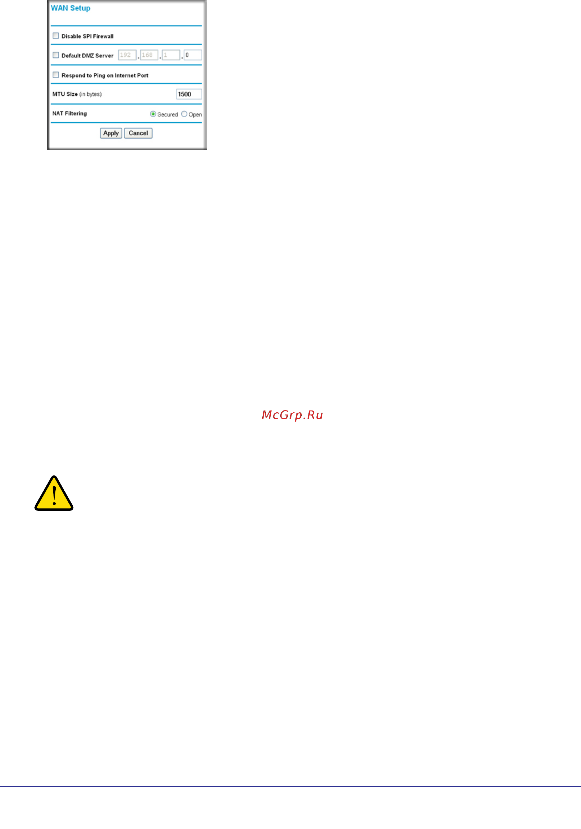 Netgear WNR1000 [53/112] Disabling port scan and dos protection