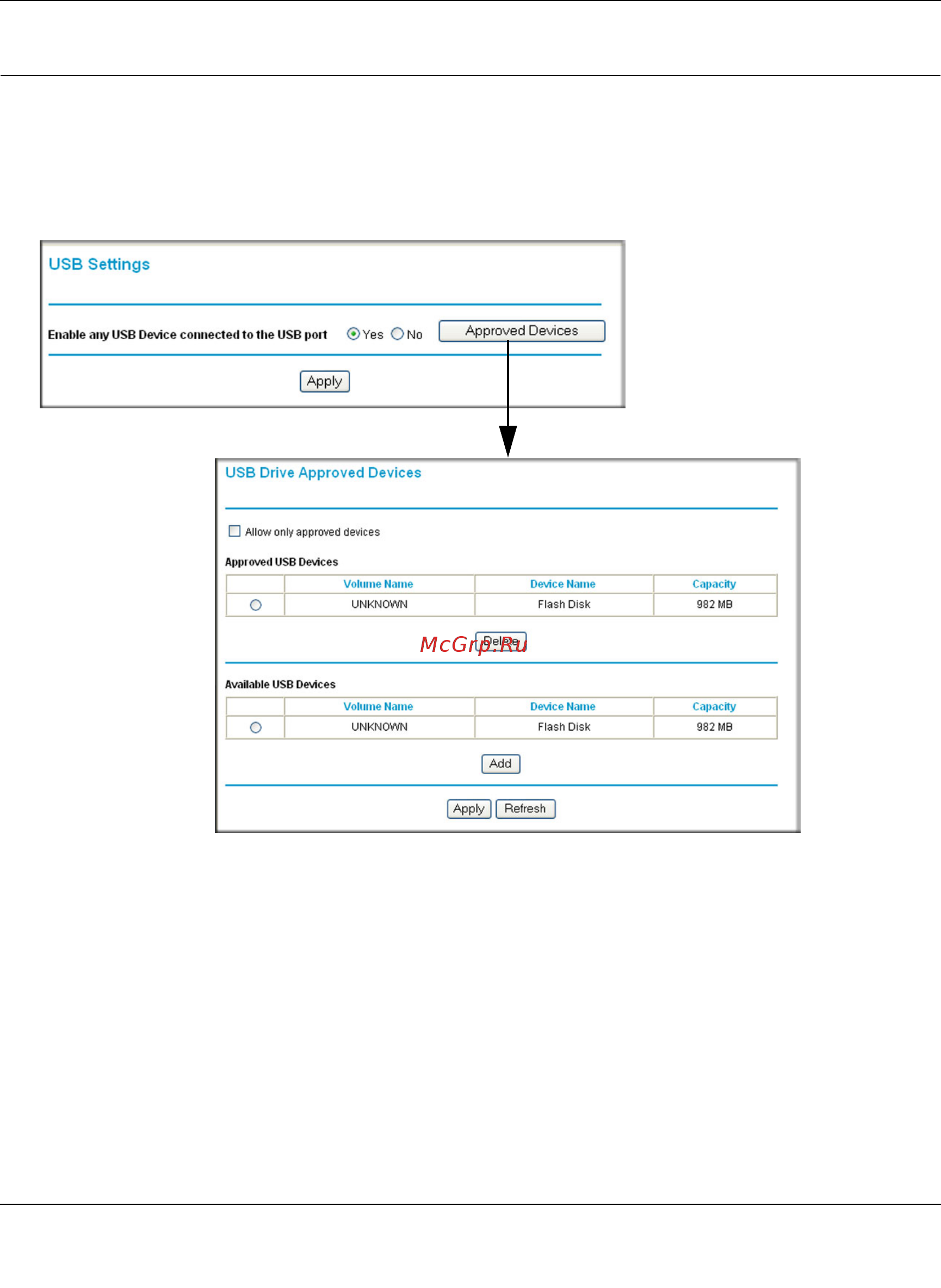 Netgear DGN3500 [100/119] Specifying approved usb devices