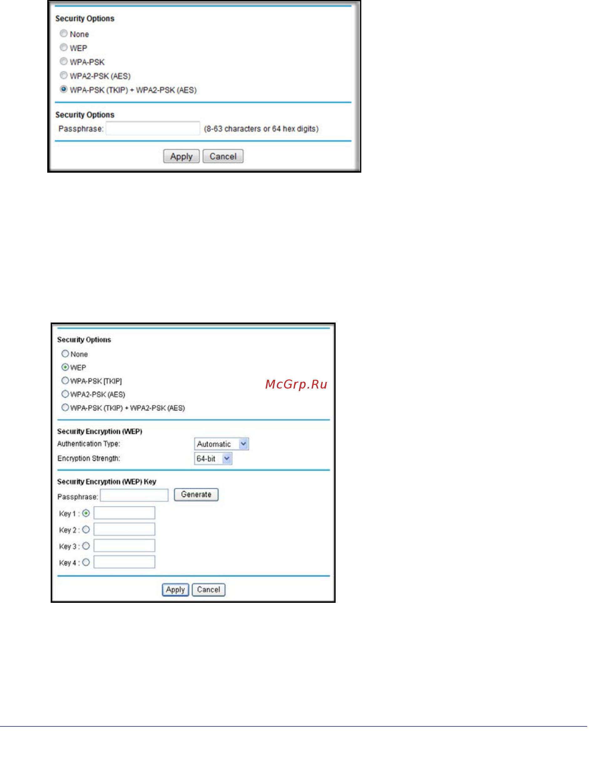 Netgear DGN2200 [38/124] Change wpa security option and passphrase