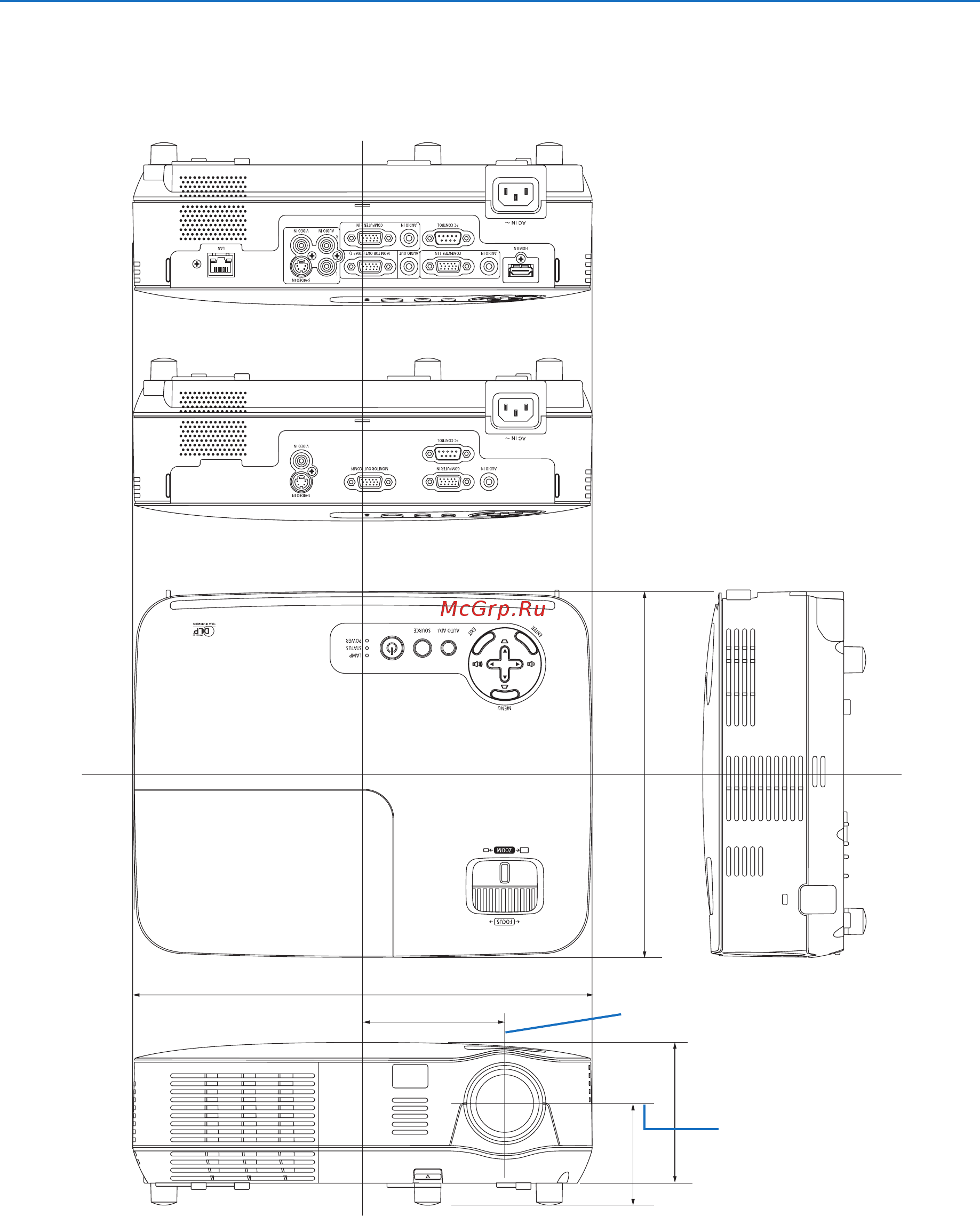 Nec V260 [97/104] 3 габаритные размеры корпуса