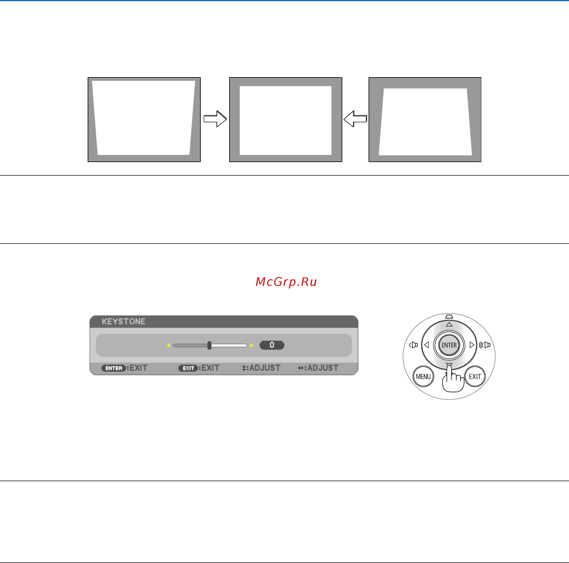 Nec M300XS [34/155] 6 correcting keystone distortion manually