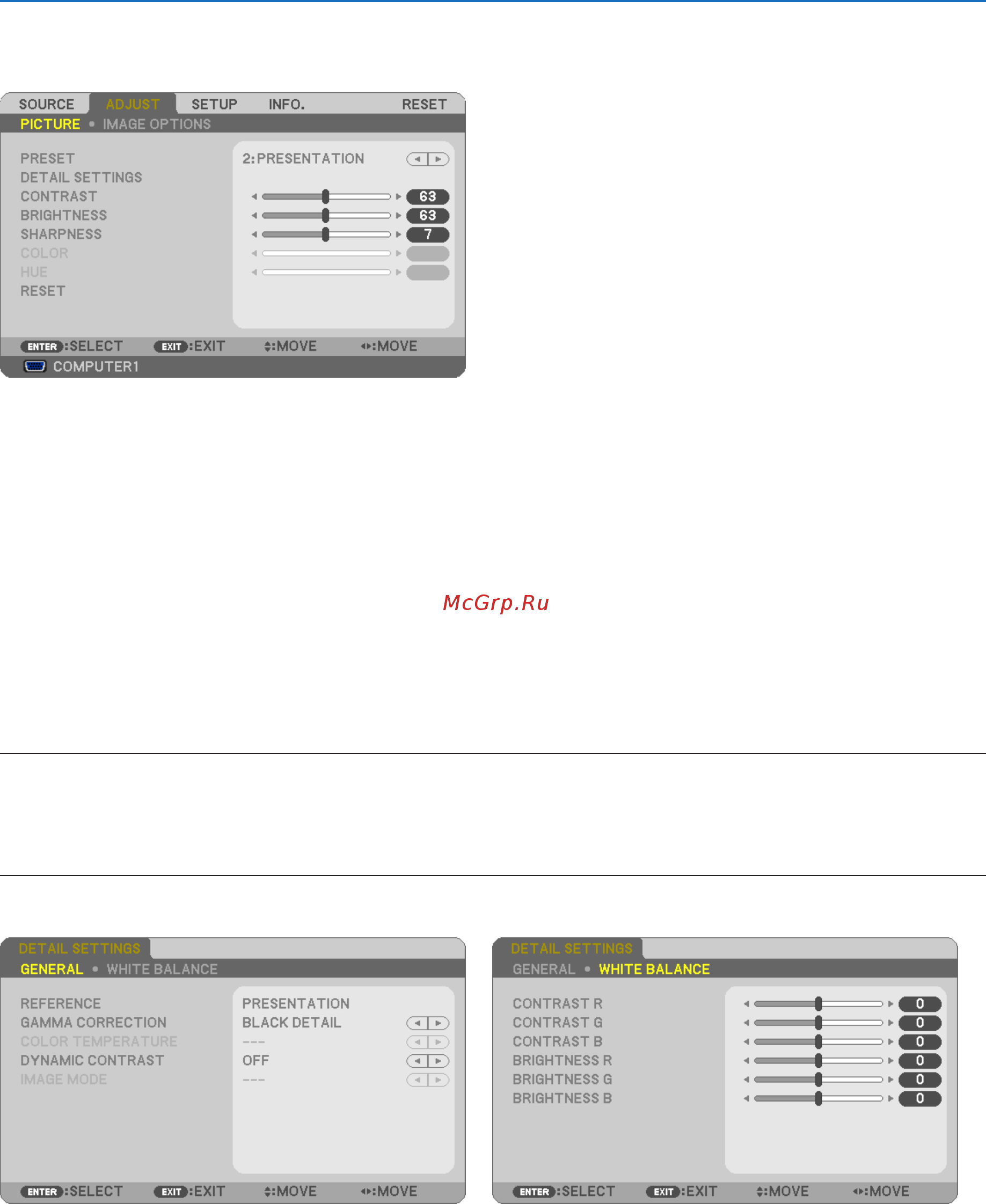 Nec M300XS [84/155] 5 menu descriptions functions adjust