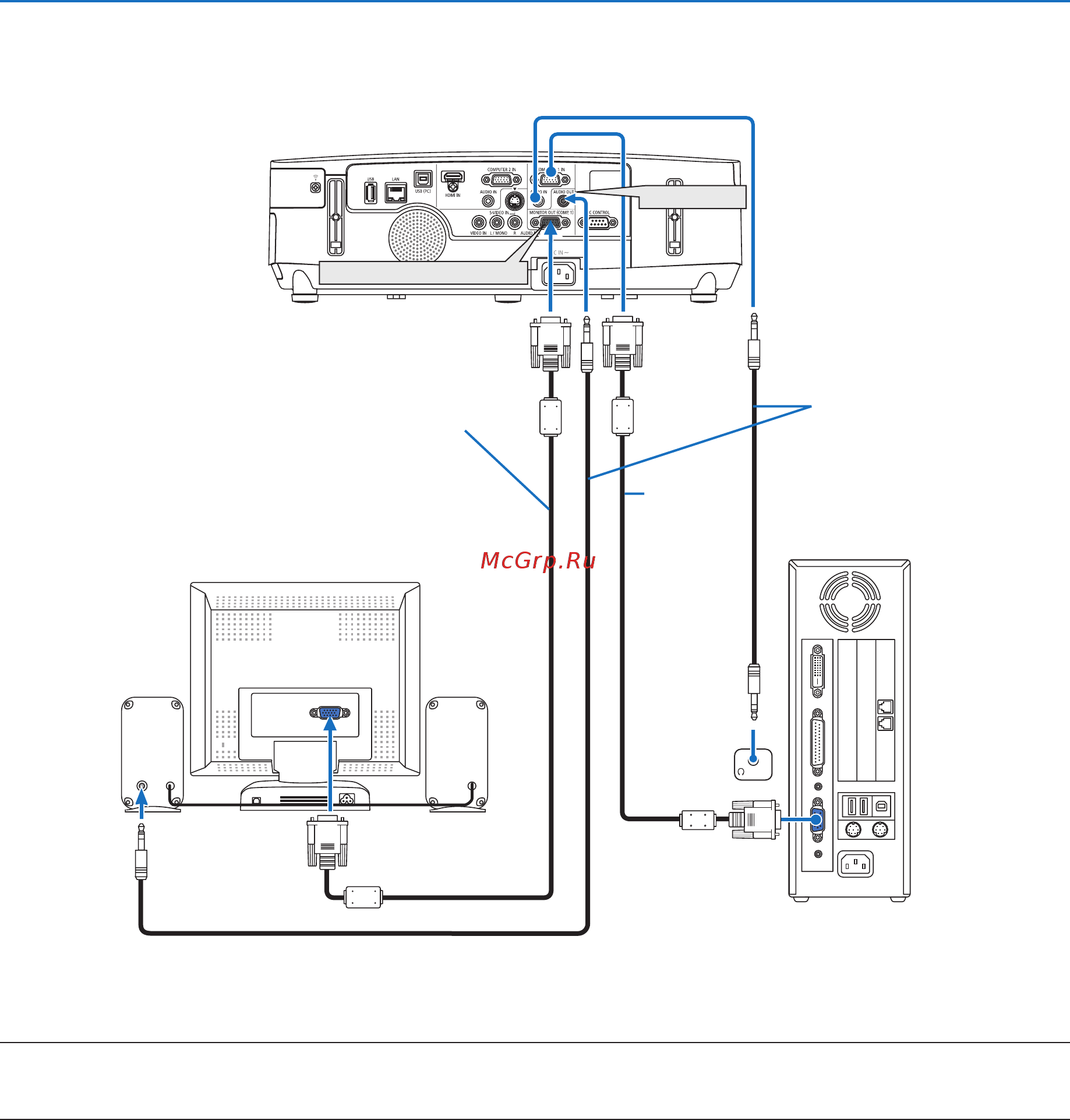 Nec P350W [145/215] Подключение внешнего монитора