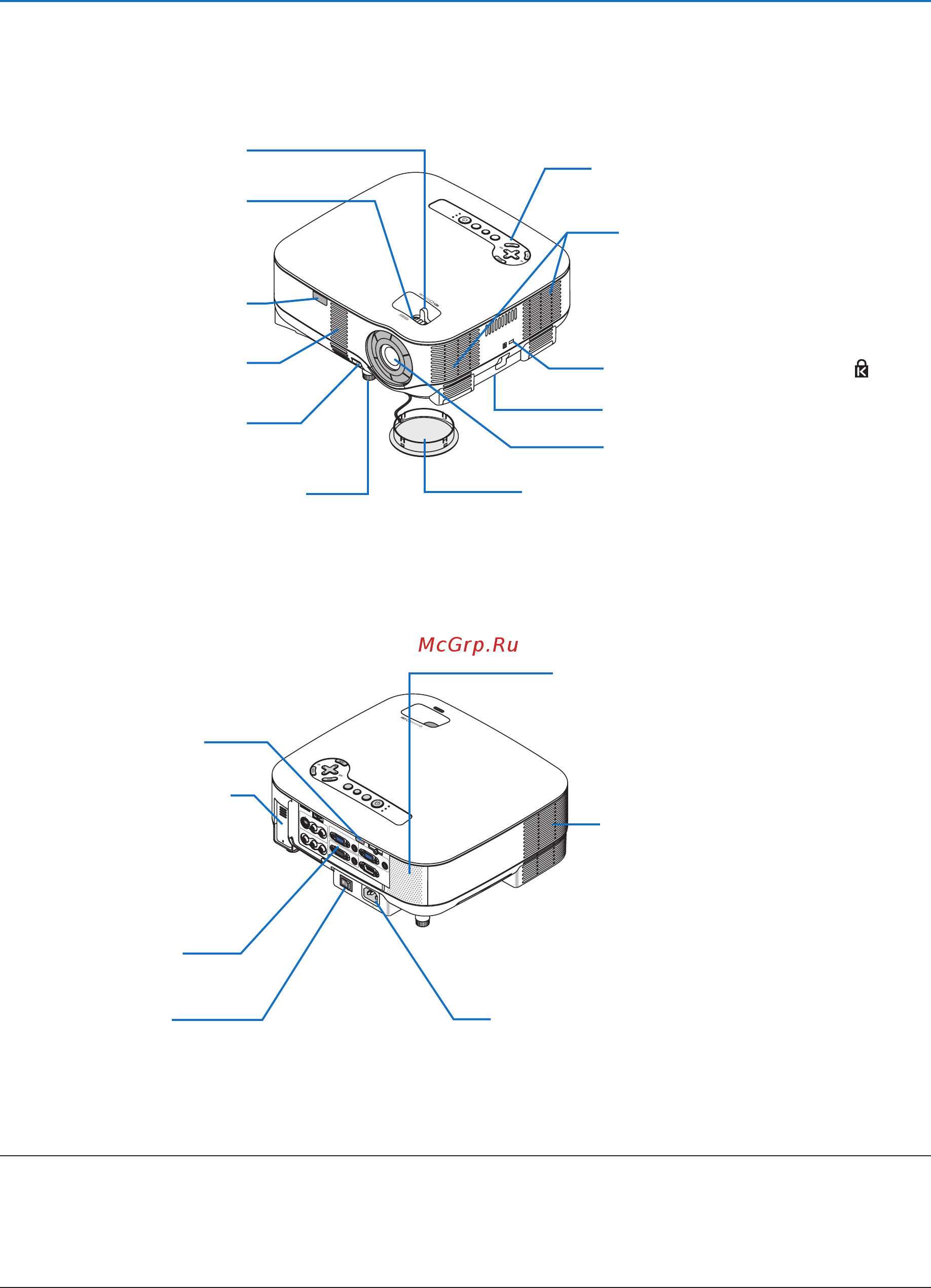 Nec NP901W [17/164] 3 наименования деталей проектора