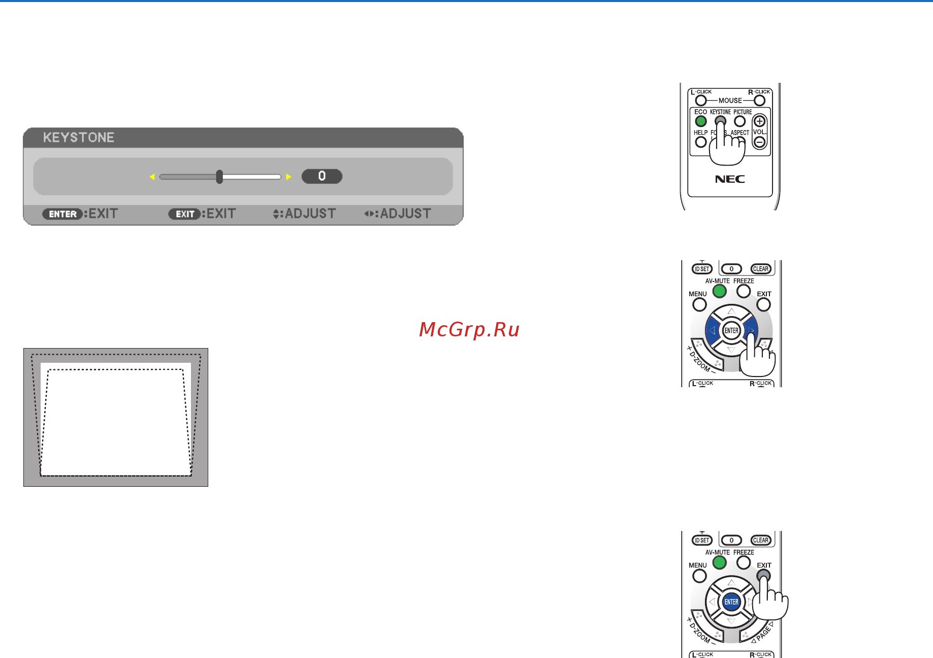 Nec M300WS [35/155] Adjusting with the remote control