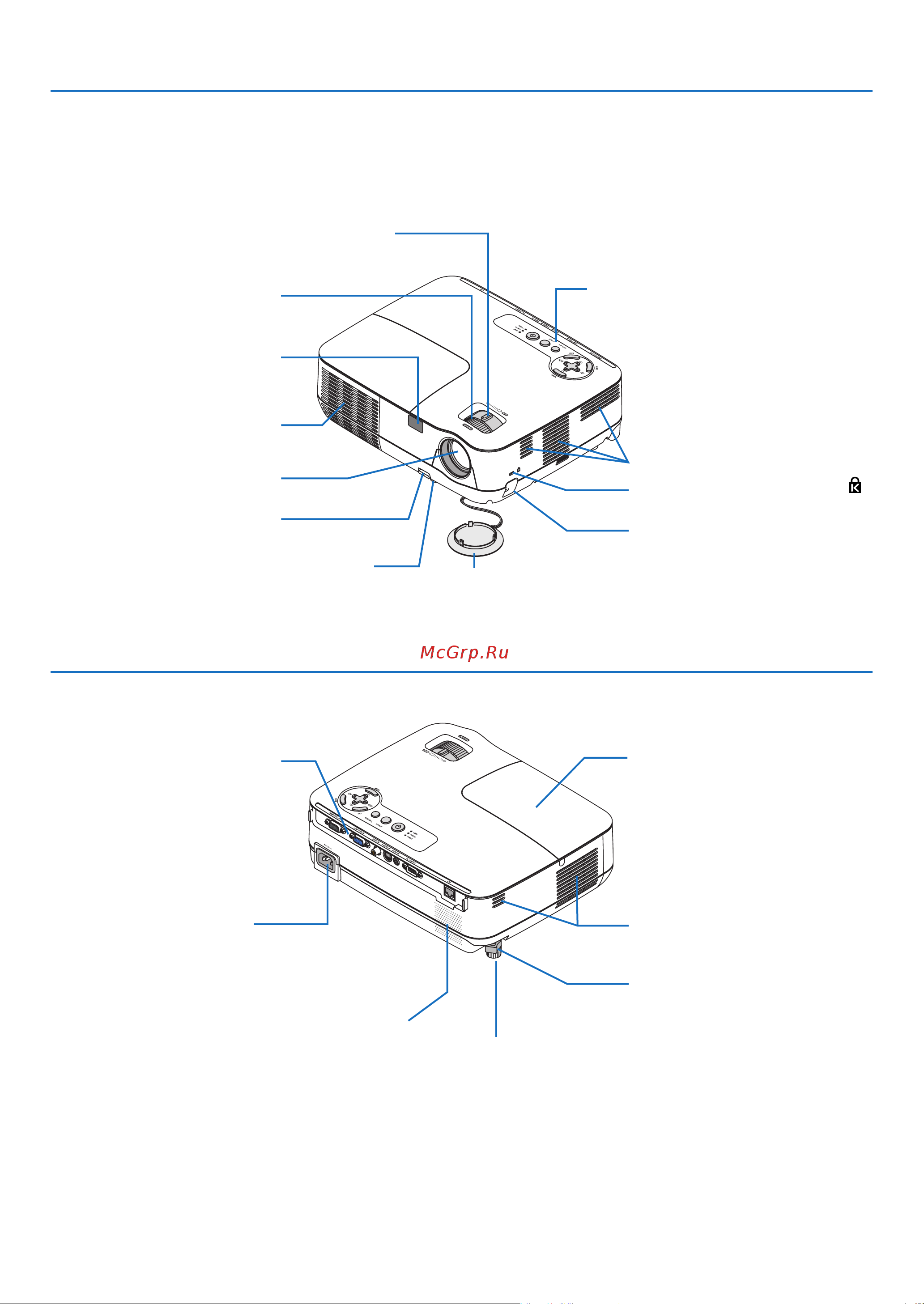 Nec NP215 [13/97] 3 название деталей проектора