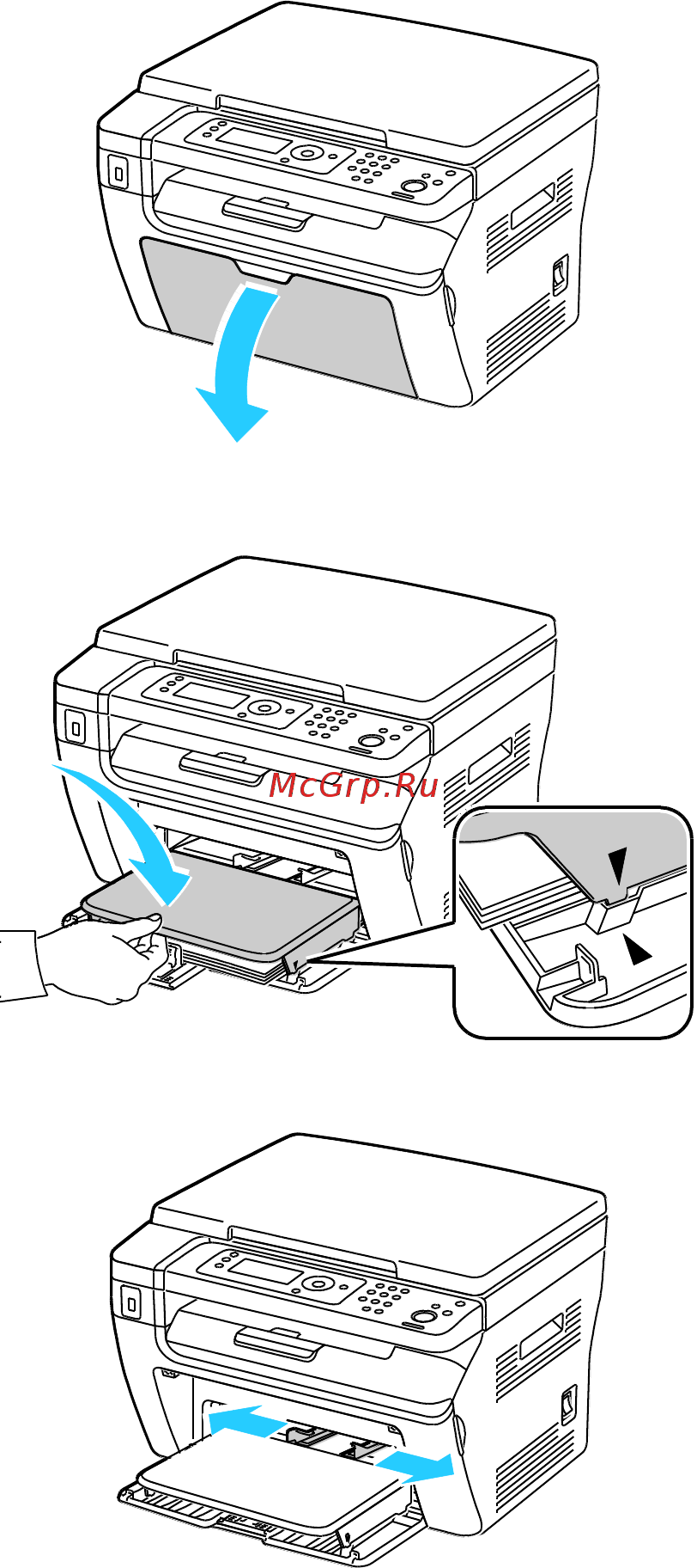 Xerox WorkCentre 3045NI [74/200] Загрузка бумаги в обходной лоток