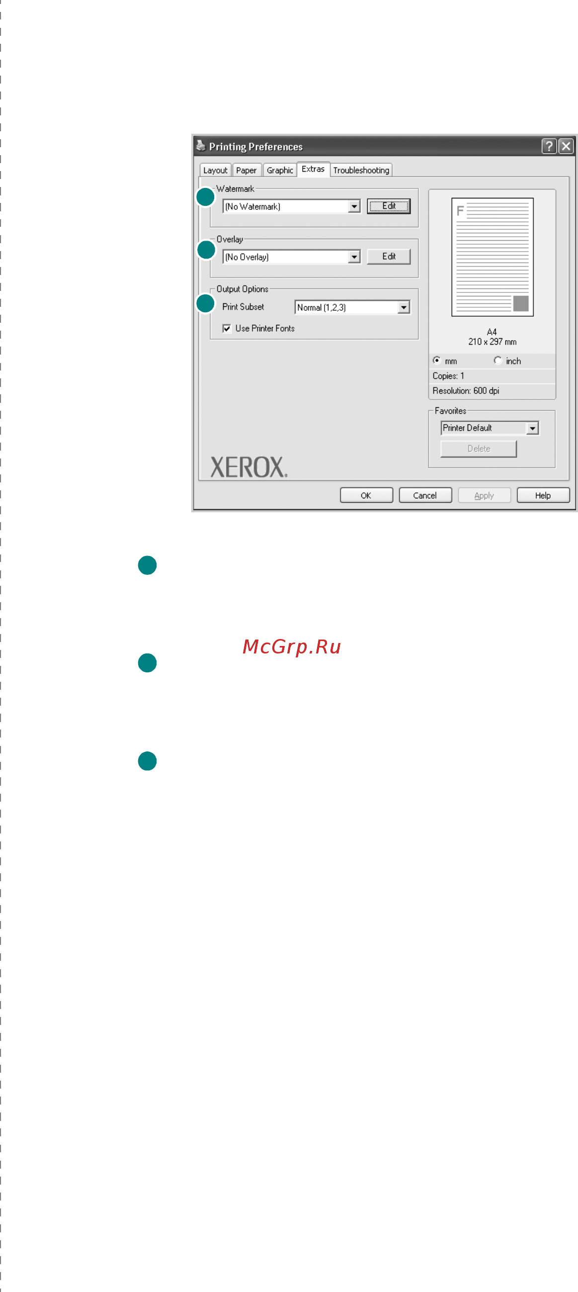 Xerox Phaser 3435DN [77/98] Extras tab