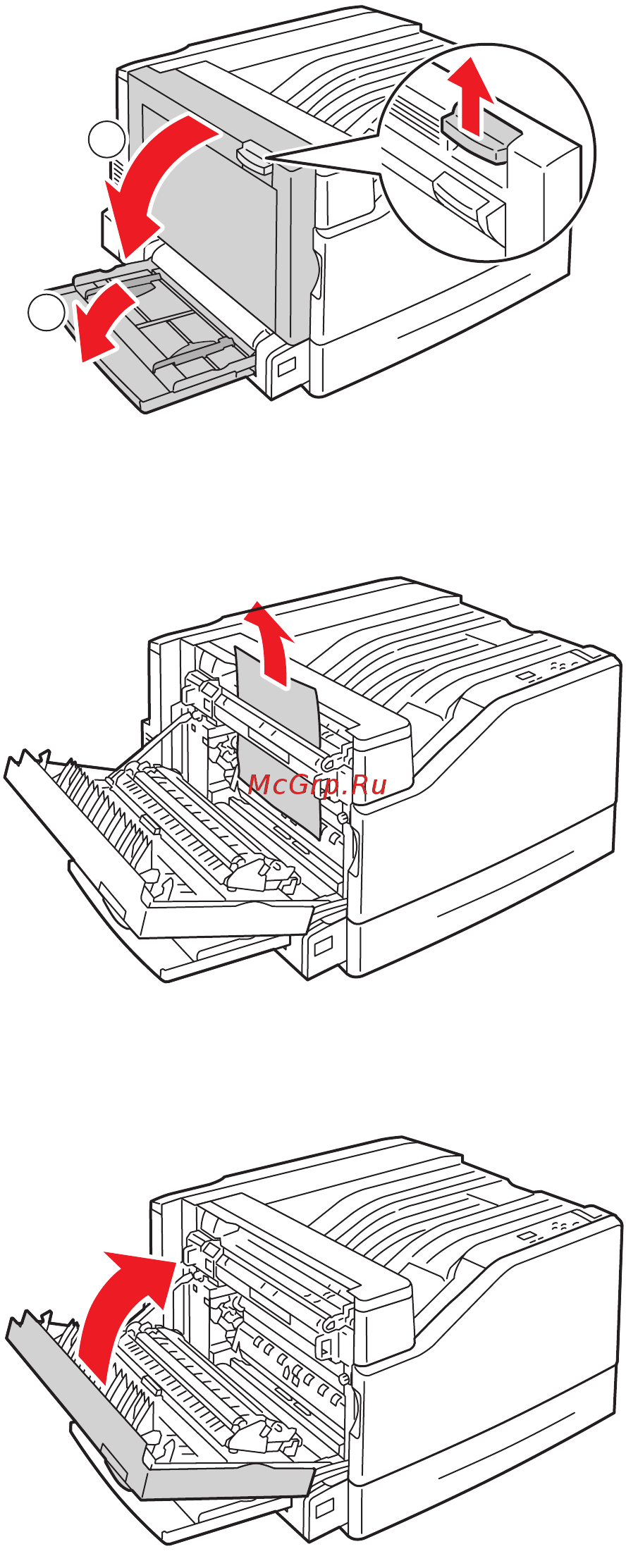Xerox Phaser 7500DN [119/164] Jam at left door a