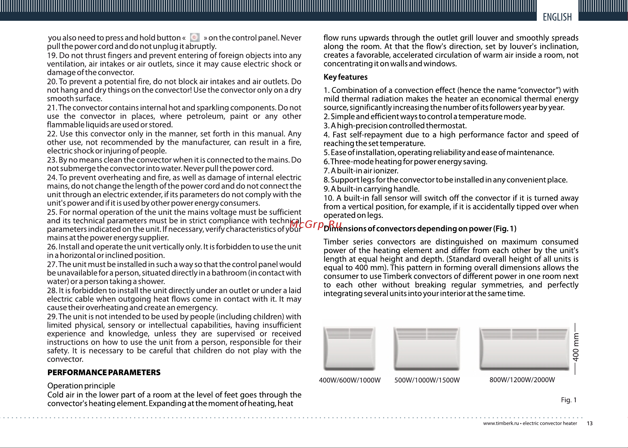 Timberk TEC.PF2 M 1000 IN [13/20] Page 13