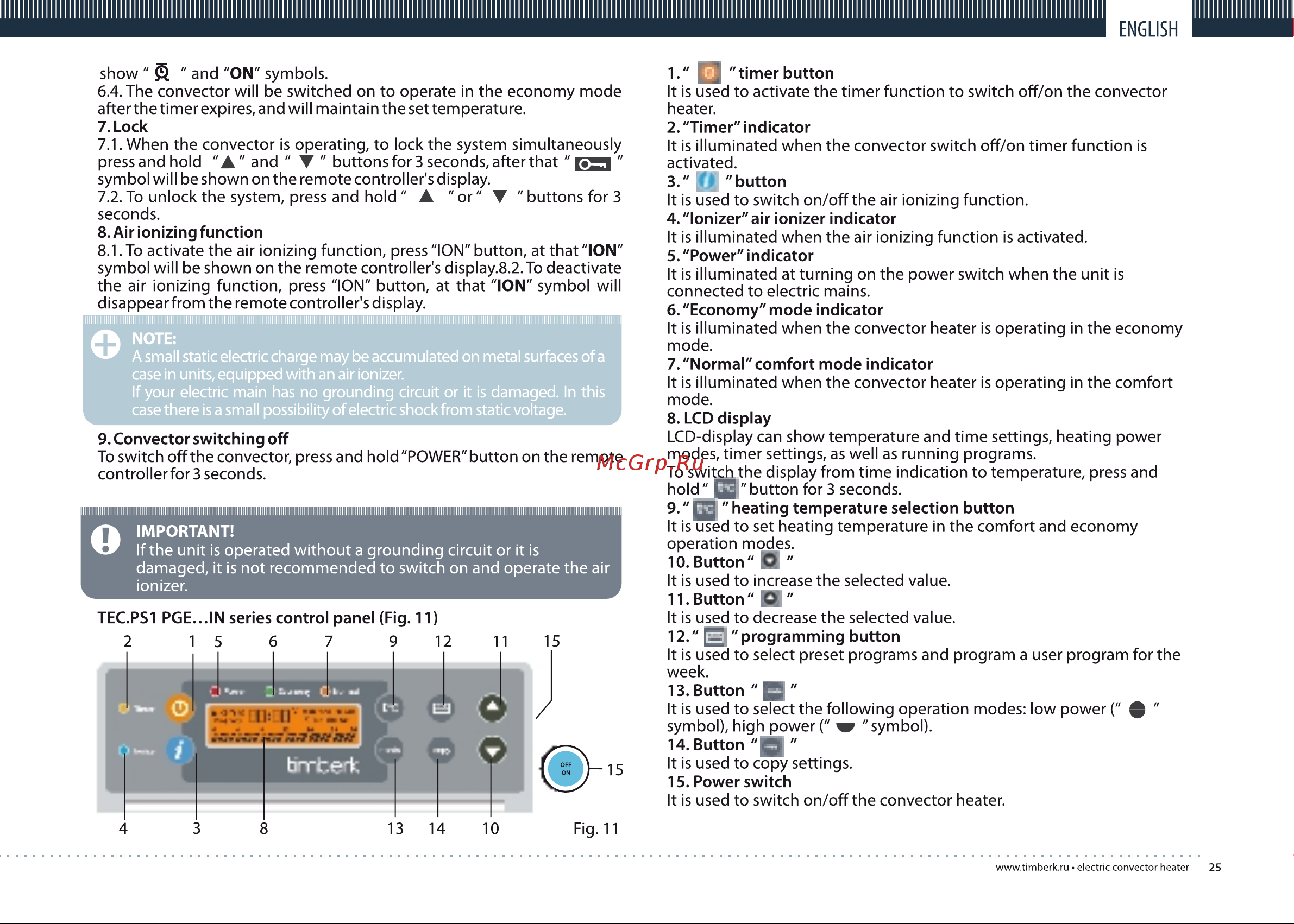 Timberk TEC.PS1 PGE 1000 IN [25/32] Page 25