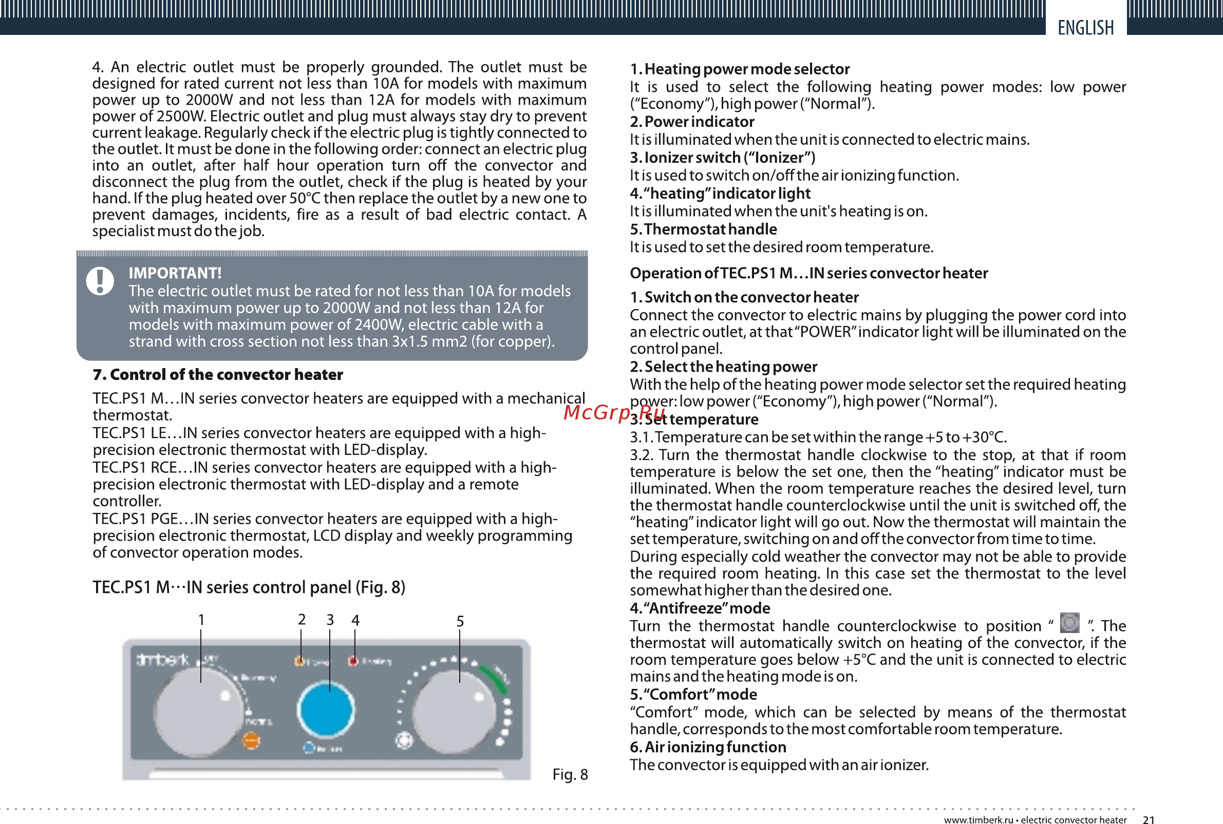 Timberk TEC.PS1 PGE 2000 IN [21/32] Page 21